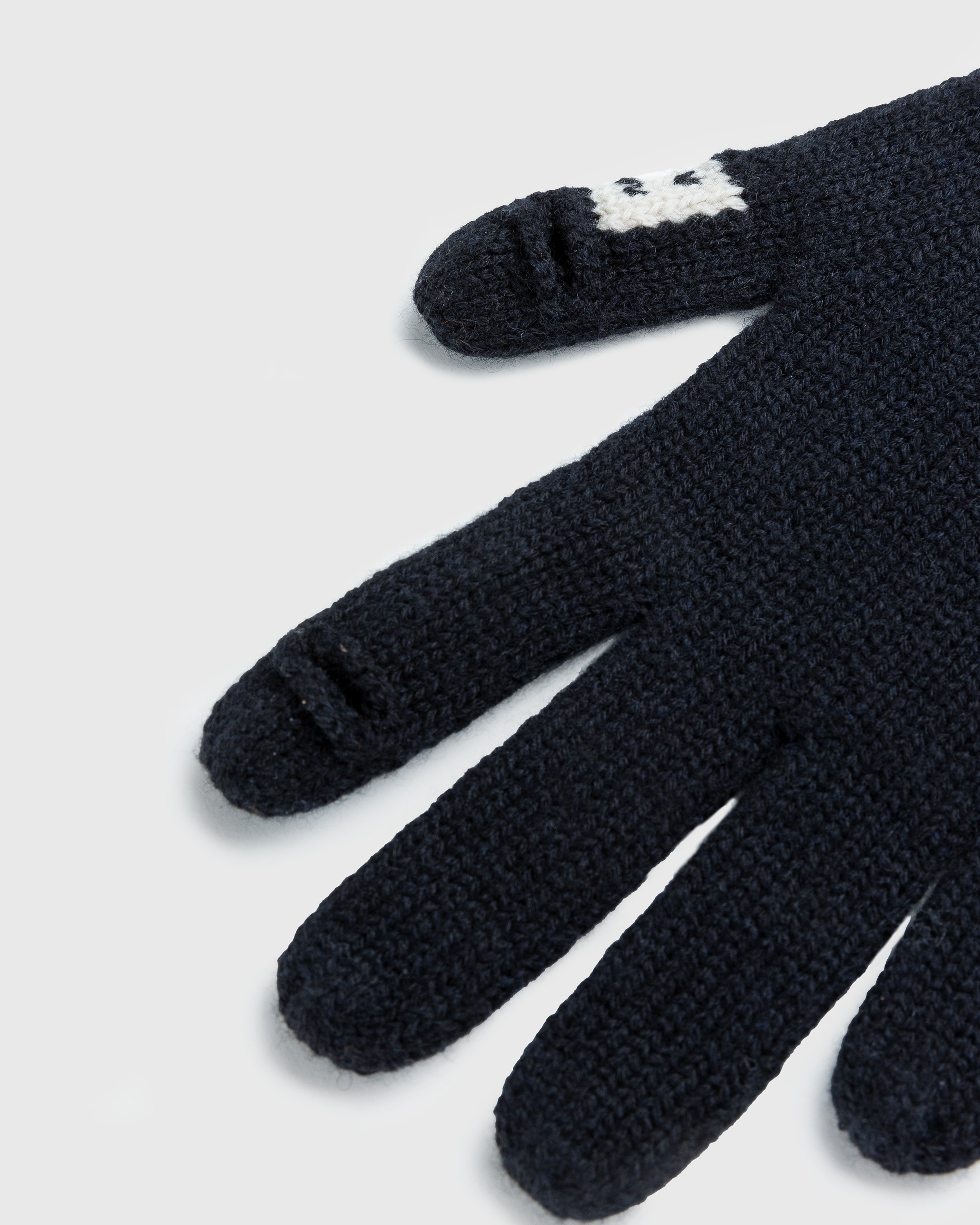 Acne Studios - Knit Gloves Black/Oatmeal Melange - Accessories - Black - Image 3