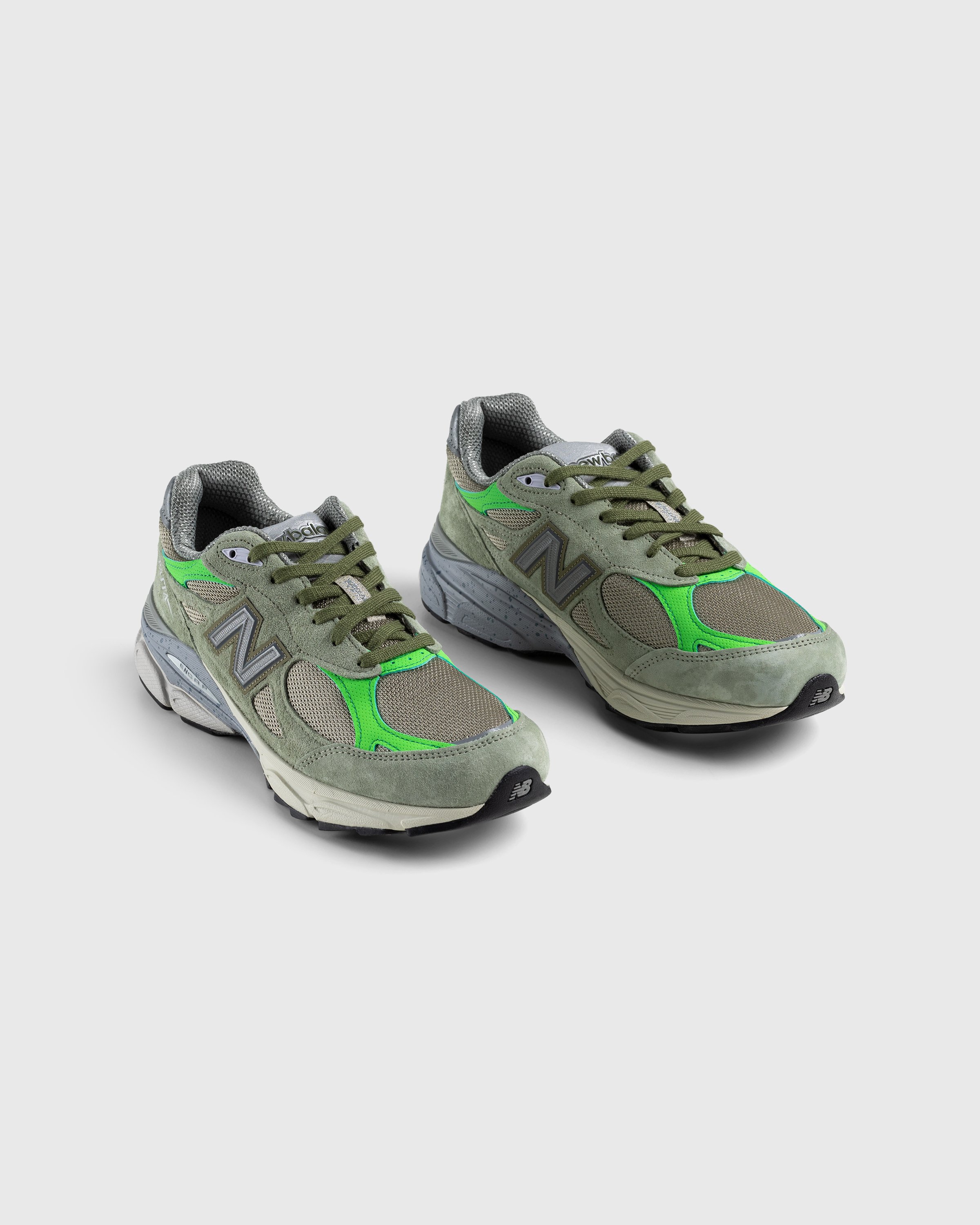 Patta x New Balance - M990PP3 Made in USA 990v3 Olive/White Pepper - Footwear - Green - Image 4
