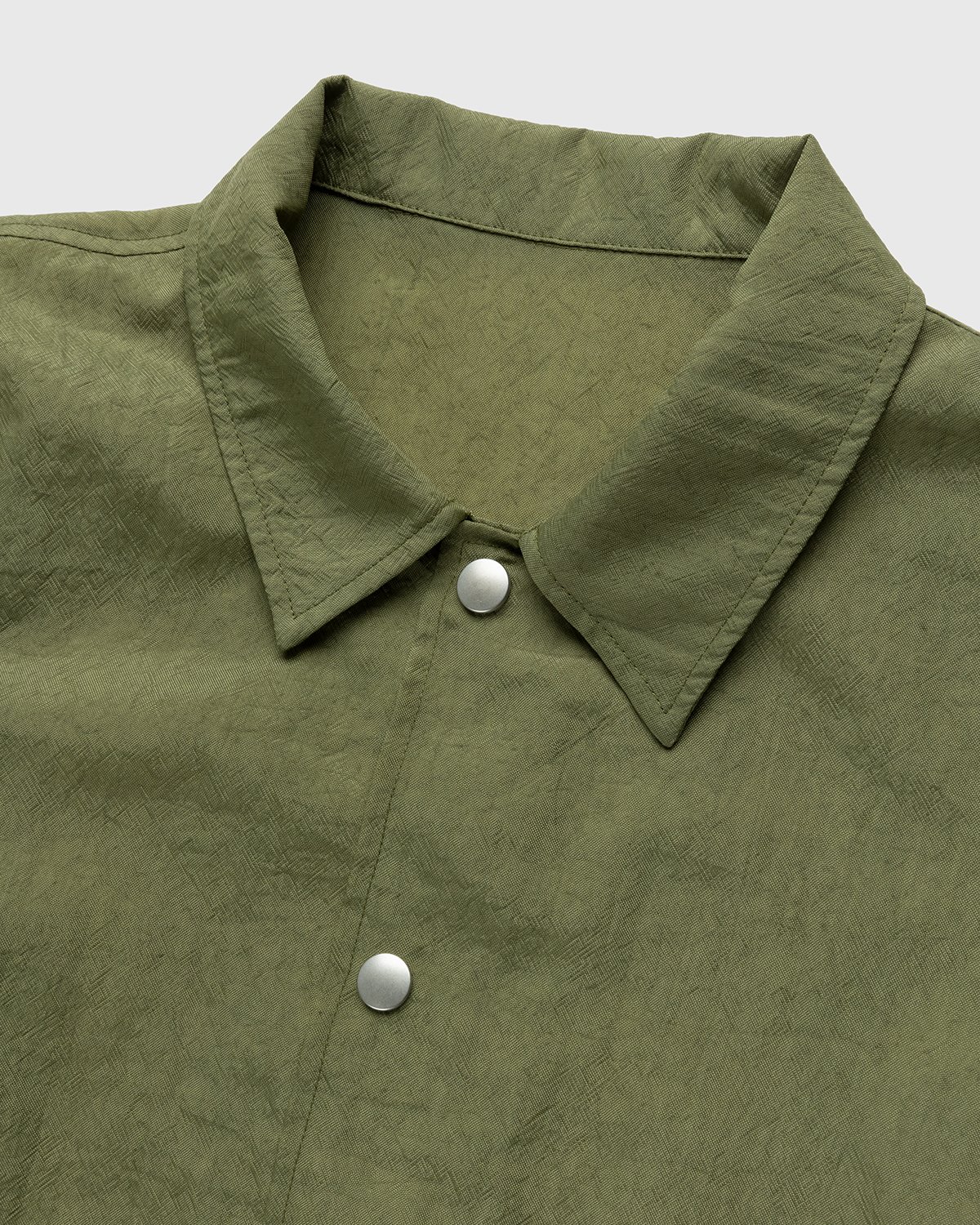Highsnobiety - Stonewashed Nylon Coach Jacket Olive - Clothing - Green - Image 5