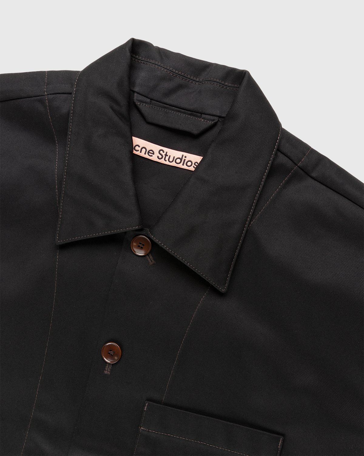 Acne Studios - Cotton Twill Jacket Black - Clothing - Black - Image 4