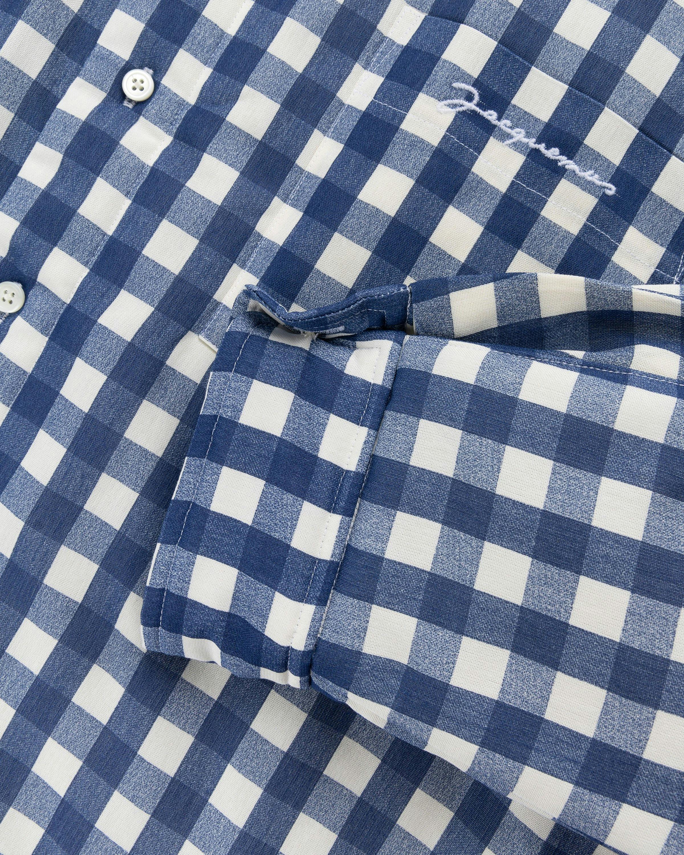 JACQUEMUS - La Chemise Boulanger Navy Checks - Clothing - Blue - Image 5