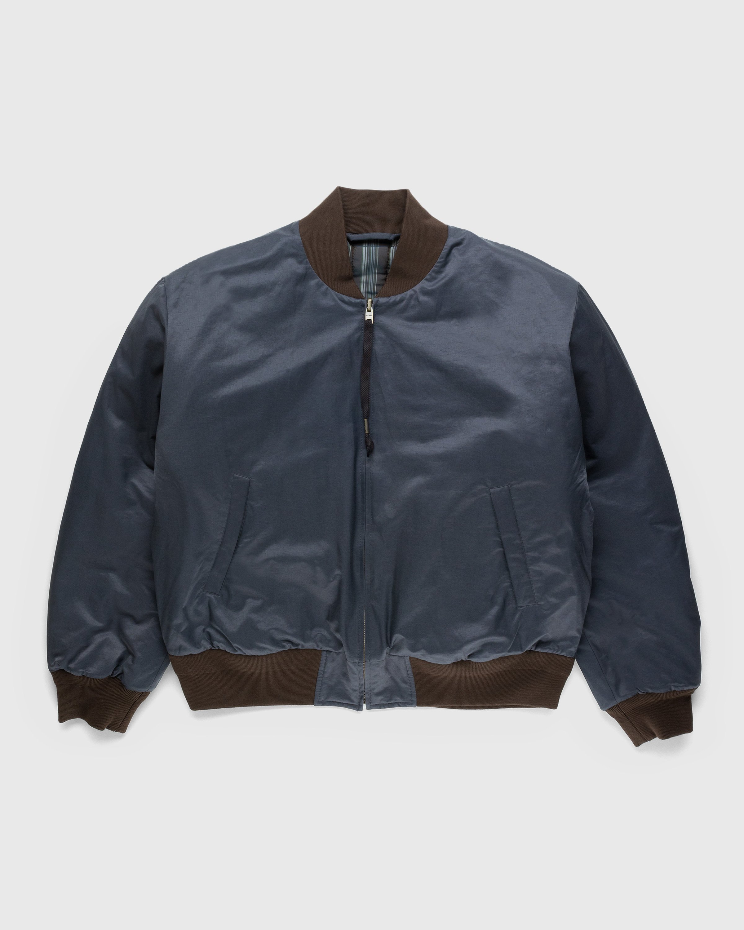 Acne Studios - Reversible Patch Bomber Jacket Anthracite Grey - Clothing - Brown - Image 2