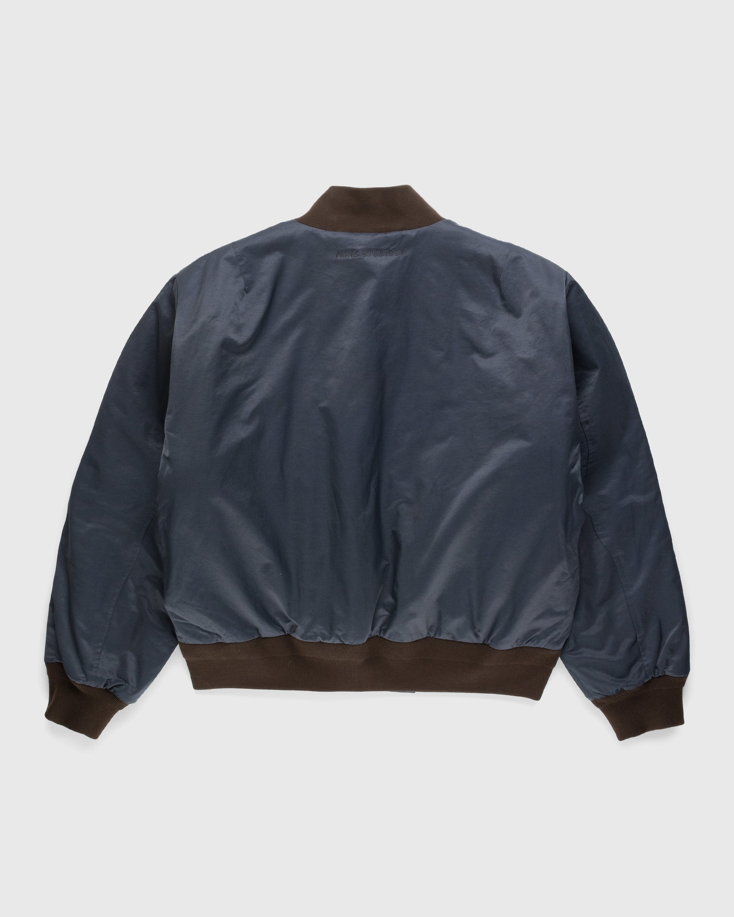 Acne Studios - Reversible Patch Bomber Jacket Anthracite Grey - Clothing - Brown - Image 3