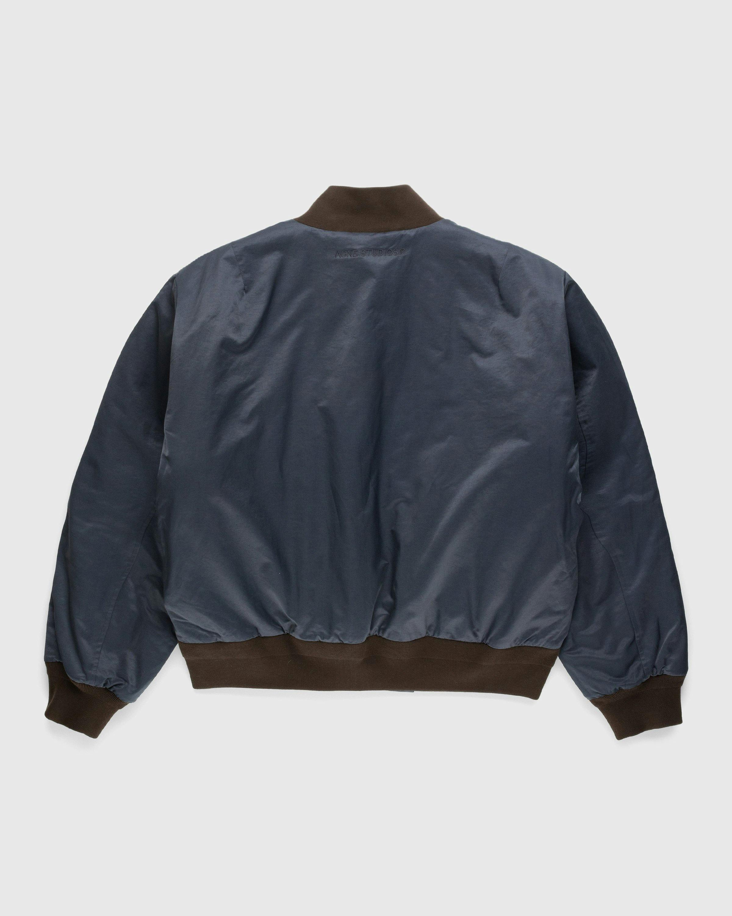 Acne Studios - Reversible Patch Bomber Jacket Anthracite Grey - Clothing - Brown - Image 3