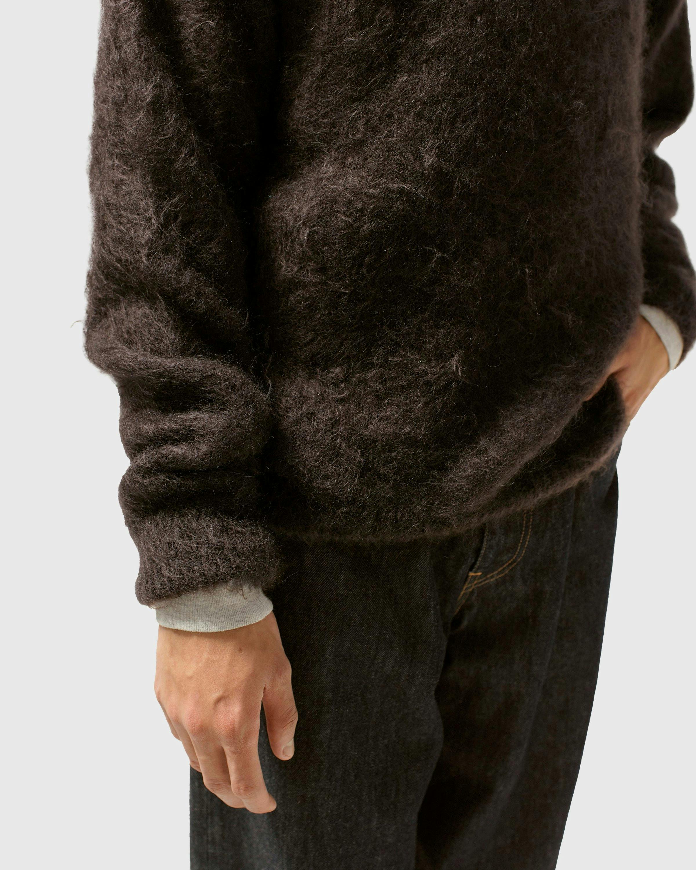 Auralee - Brushed Super Kid Mohair Knit Dark Brown - Clothing - Brown - Image 3