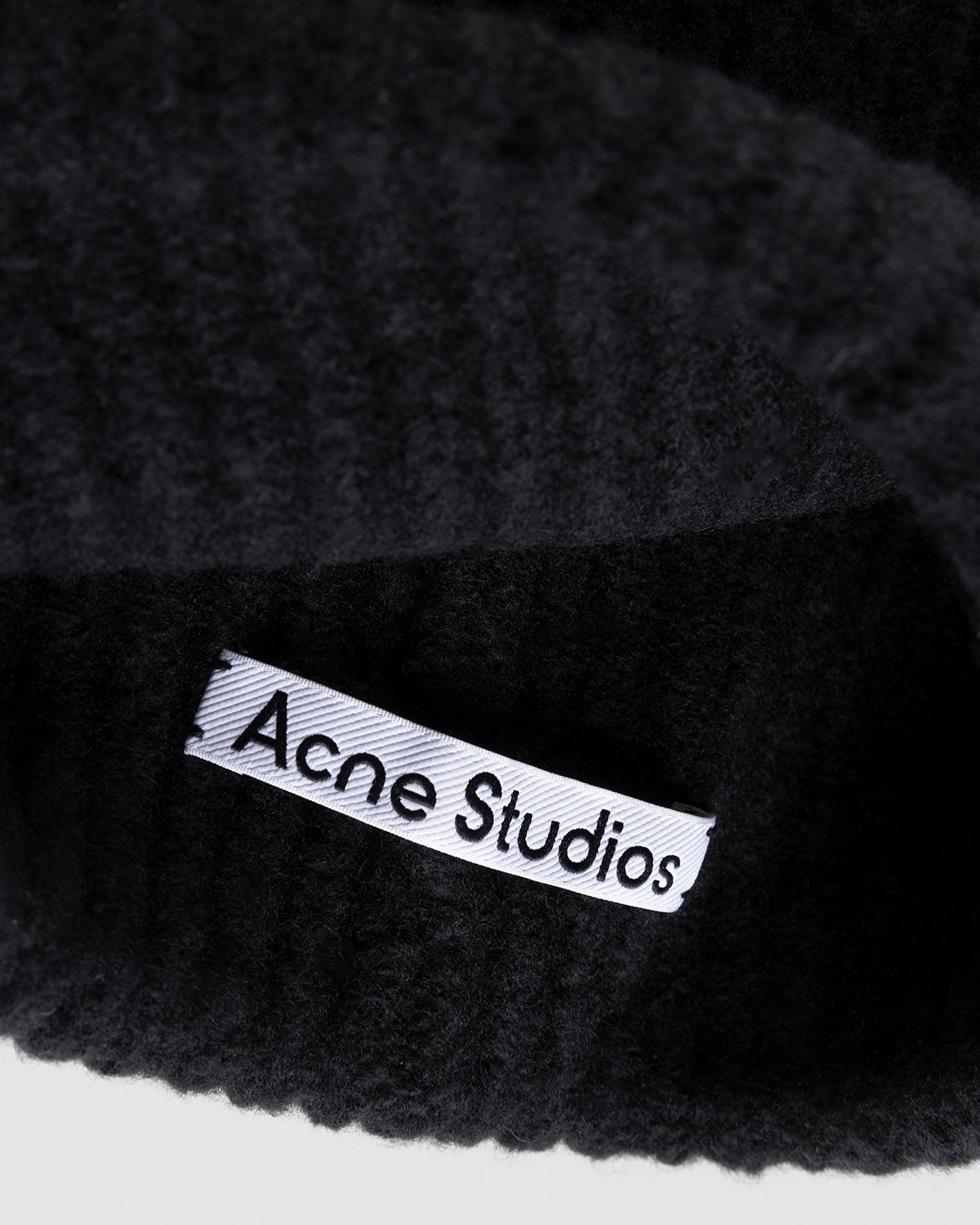 Acne Studios - Ribbed Wool Beanie Black - Accessories - Black - Image 3