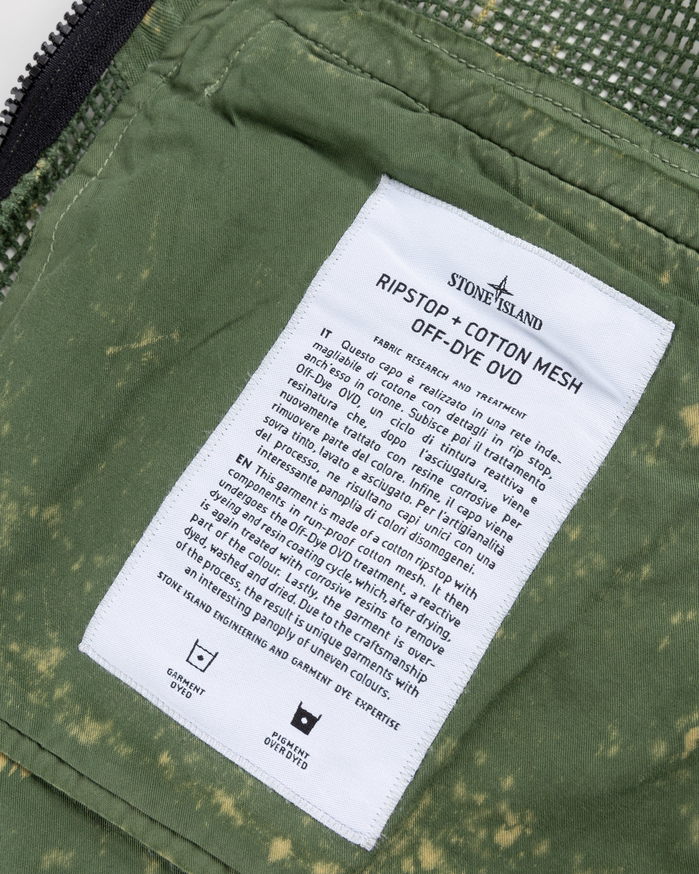 Stone Island - G0622 Garment-Dyed Cotton Mesh Vest Olive - Clothing - Green - Image 7