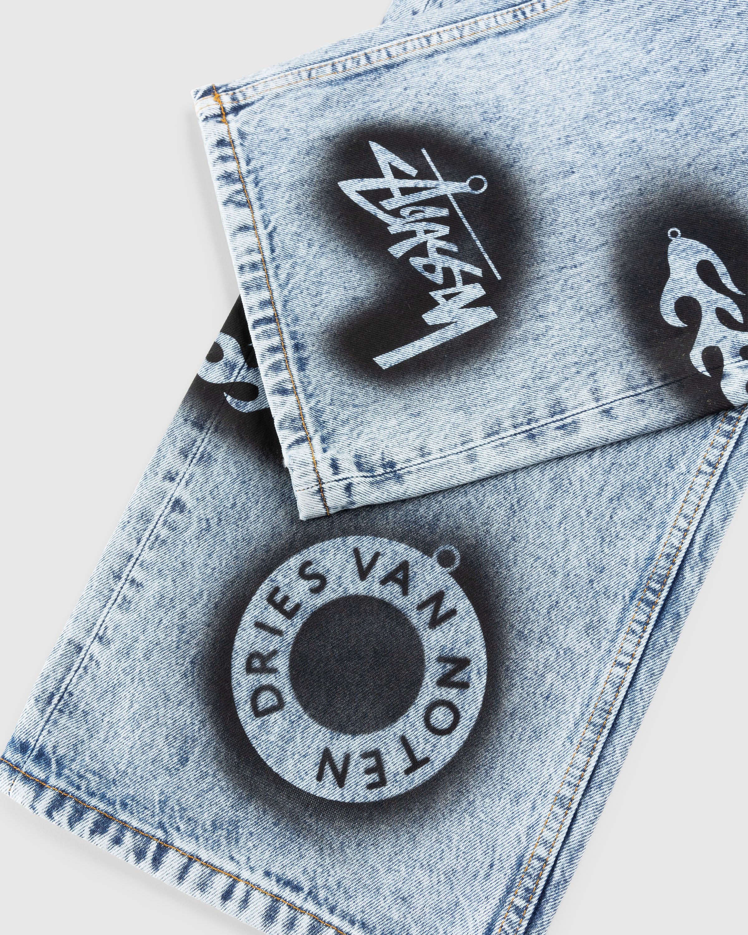 Stüssy x Dries van Noten - Stencil Jeans - Clothing - Blue - Image 6