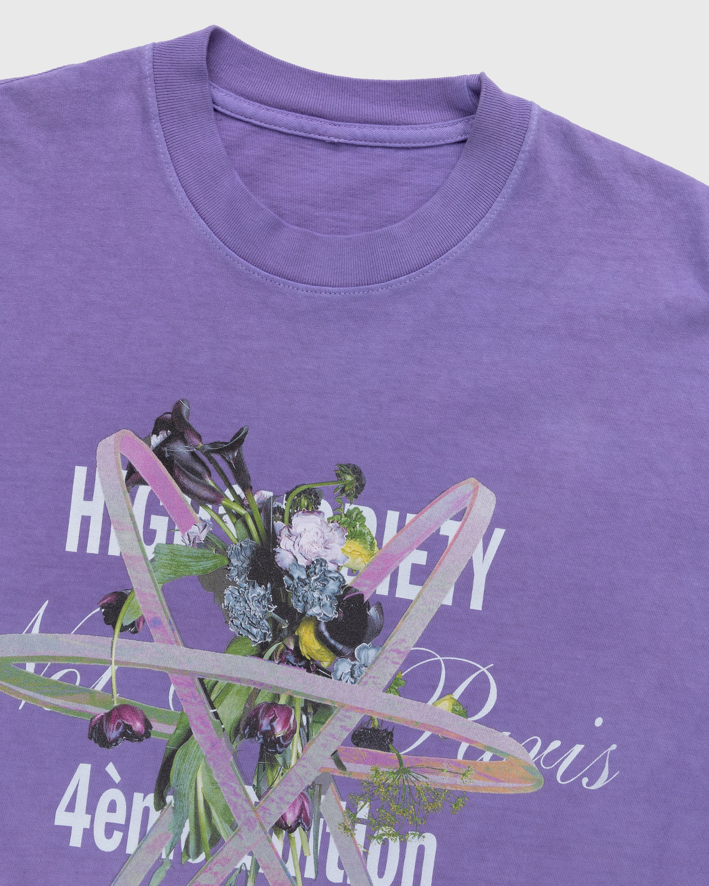Bstroy x Highsnobiety - Not In Paris 4 Flower T-Shirt Lavender - Clothing - Purple - Image 3