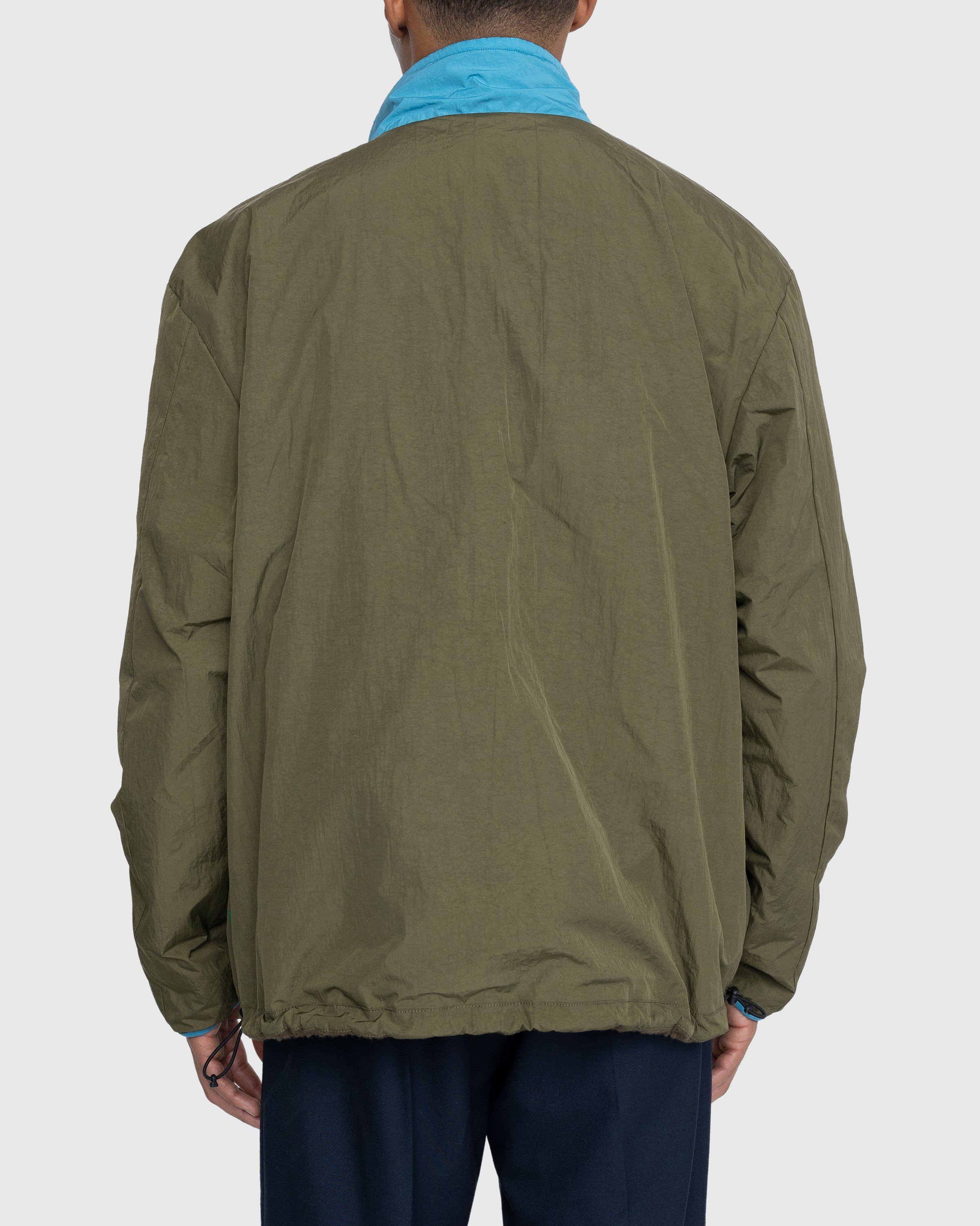 Highsnobiety - Reversible Polar Fleece Zip Jacket Steel Blue/Dark Green - Clothing - Green - Image 6
