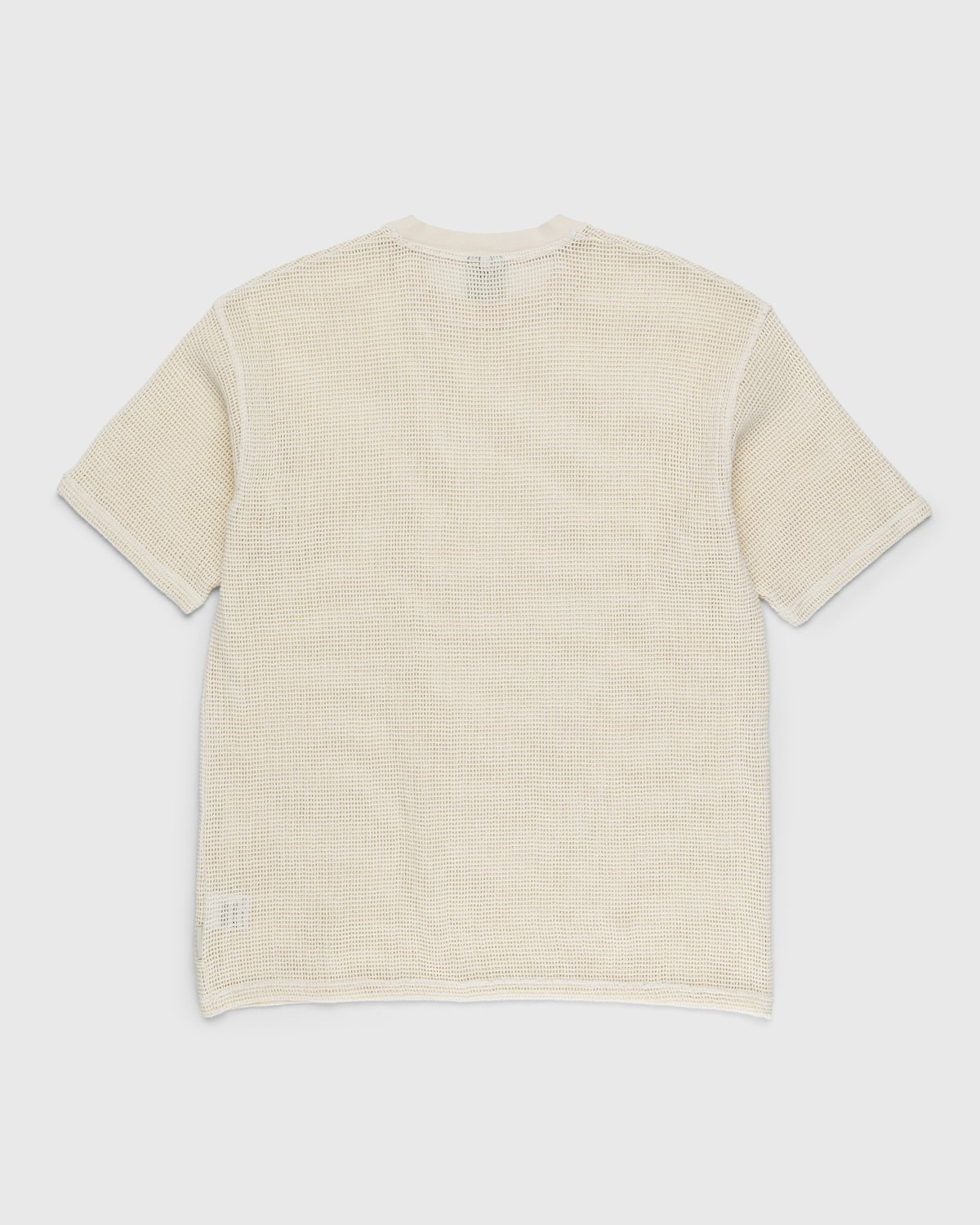 Highsnobiety - Knit Mesh Jersey T-Shirt White - Clothing - Beige - Image 2