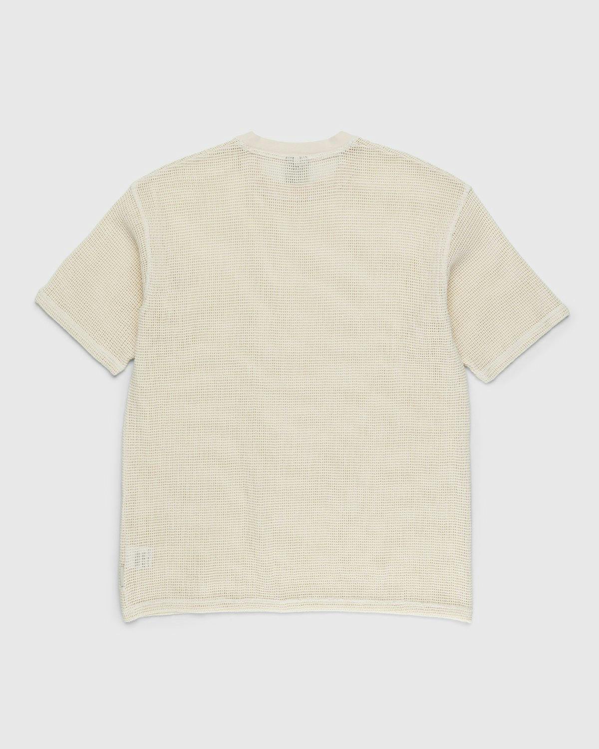 Highsnobiety - Knit Mesh Jersey T-Shirt White - Clothing - Beige - Image 2