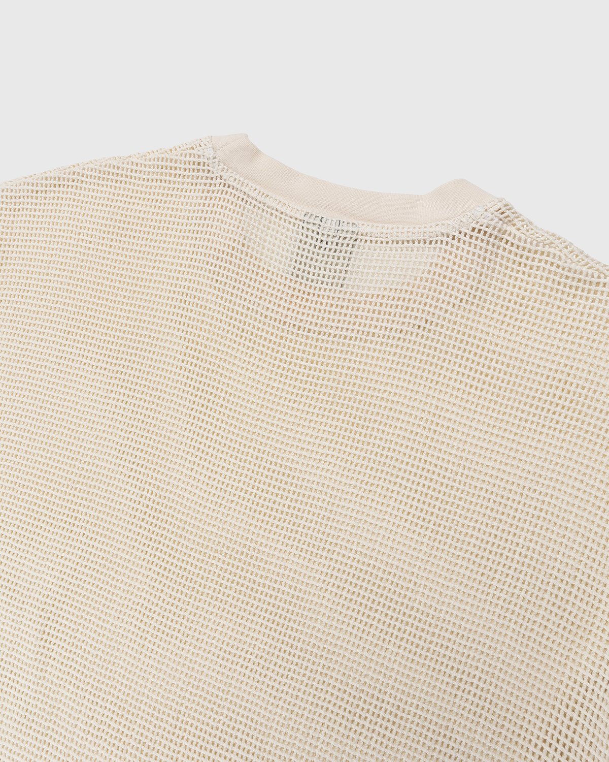 Highsnobiety - Knit Mesh Jersey T-Shirt White - Clothing - Beige - Image 4