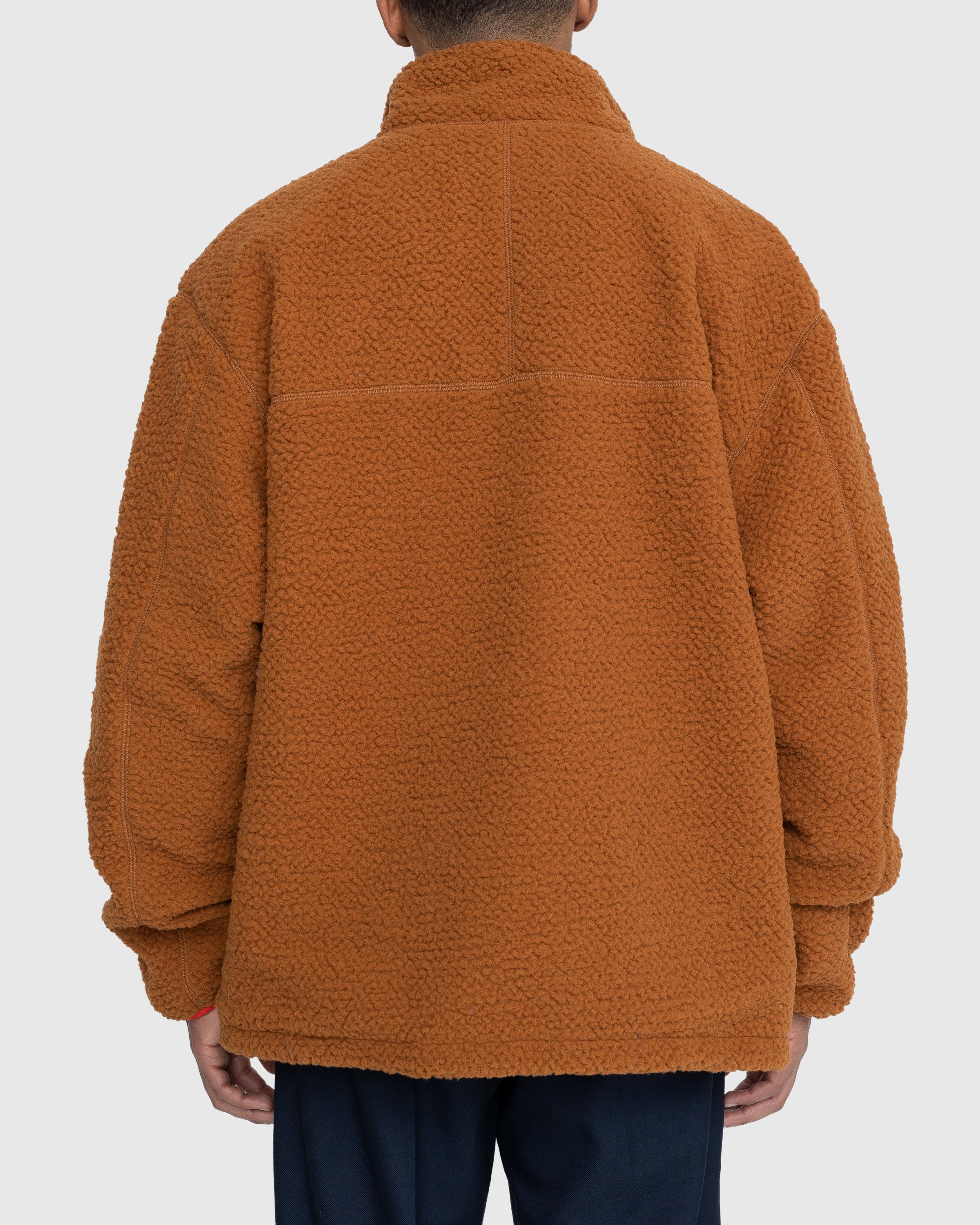 Highsnobiety - Reversible Polar Fleece Zip Jacket Chili Red/ Dark Brown - Clothing - Brown - Image 10