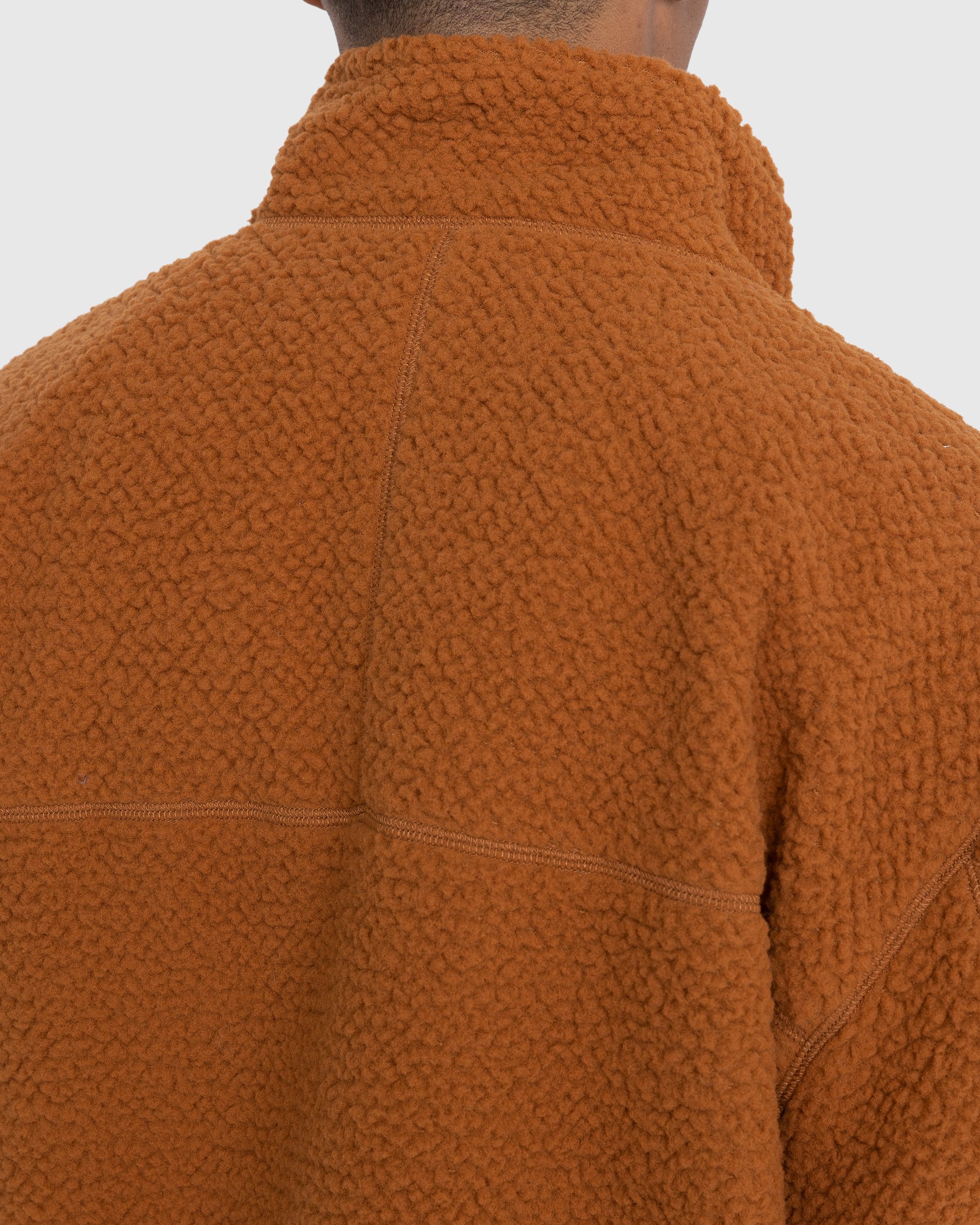 Highsnobiety - Reversible Polar Fleece Zip Jacket Chili Red/ Dark Brown - Clothing - Brown - Image 12