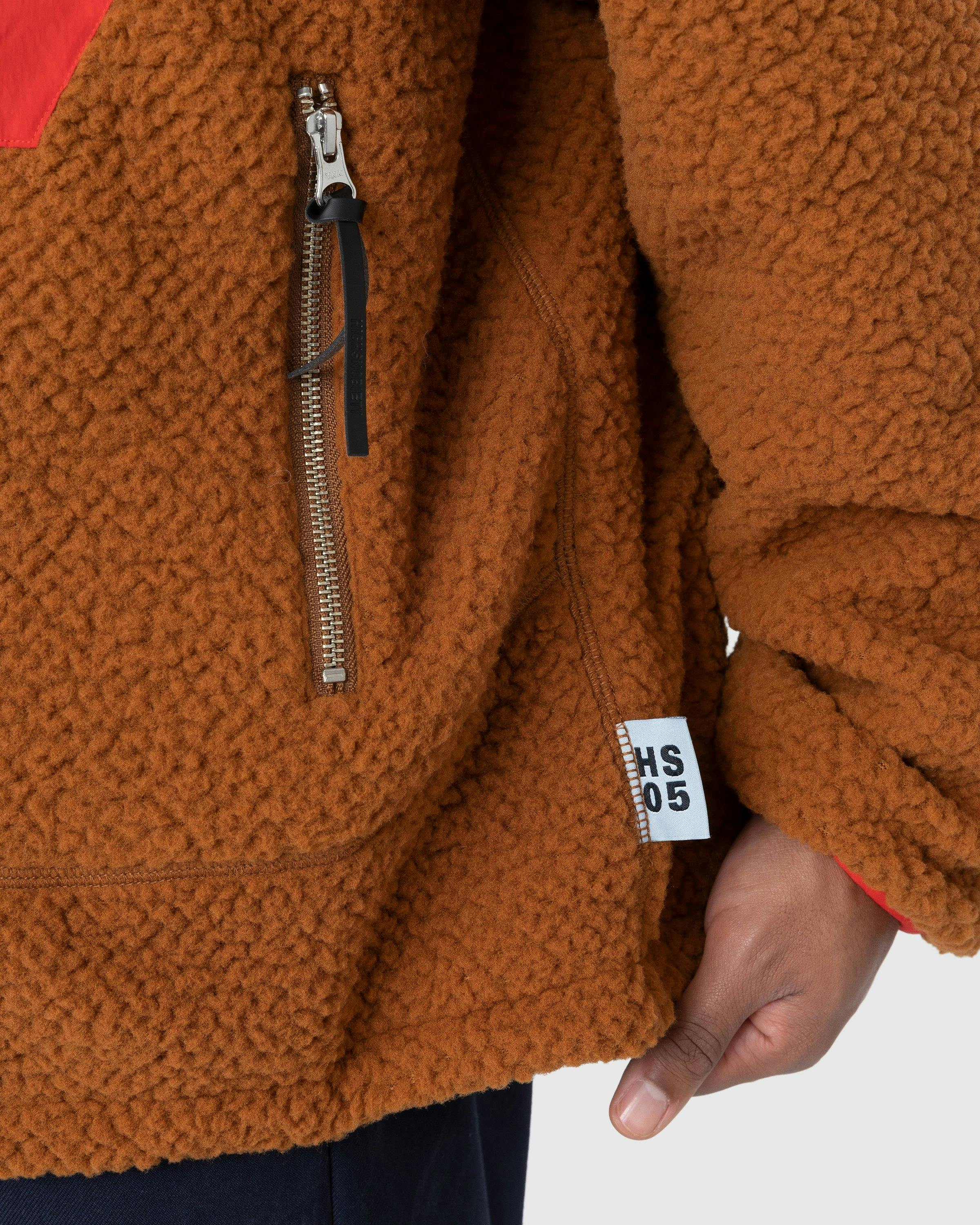 Highsnobiety - Reversible Polar Fleece Zip Jacket Chili Red/ Dark Brown - Clothing - Brown - Image 13