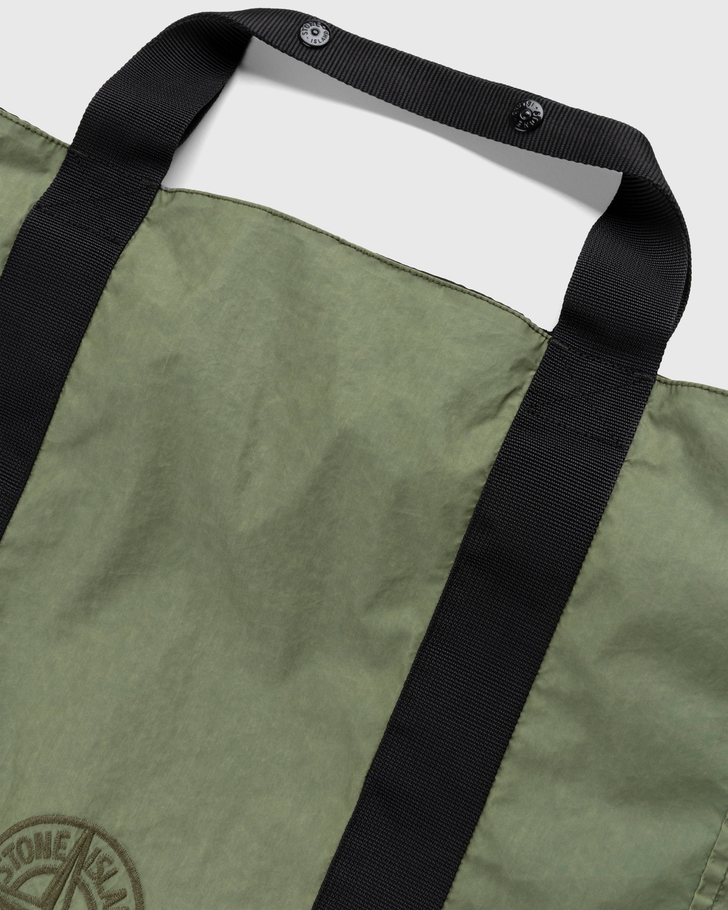 Stone Island - 91475 Garment-Dyed Tote Bag Olive - Accessories - Green - Image 4