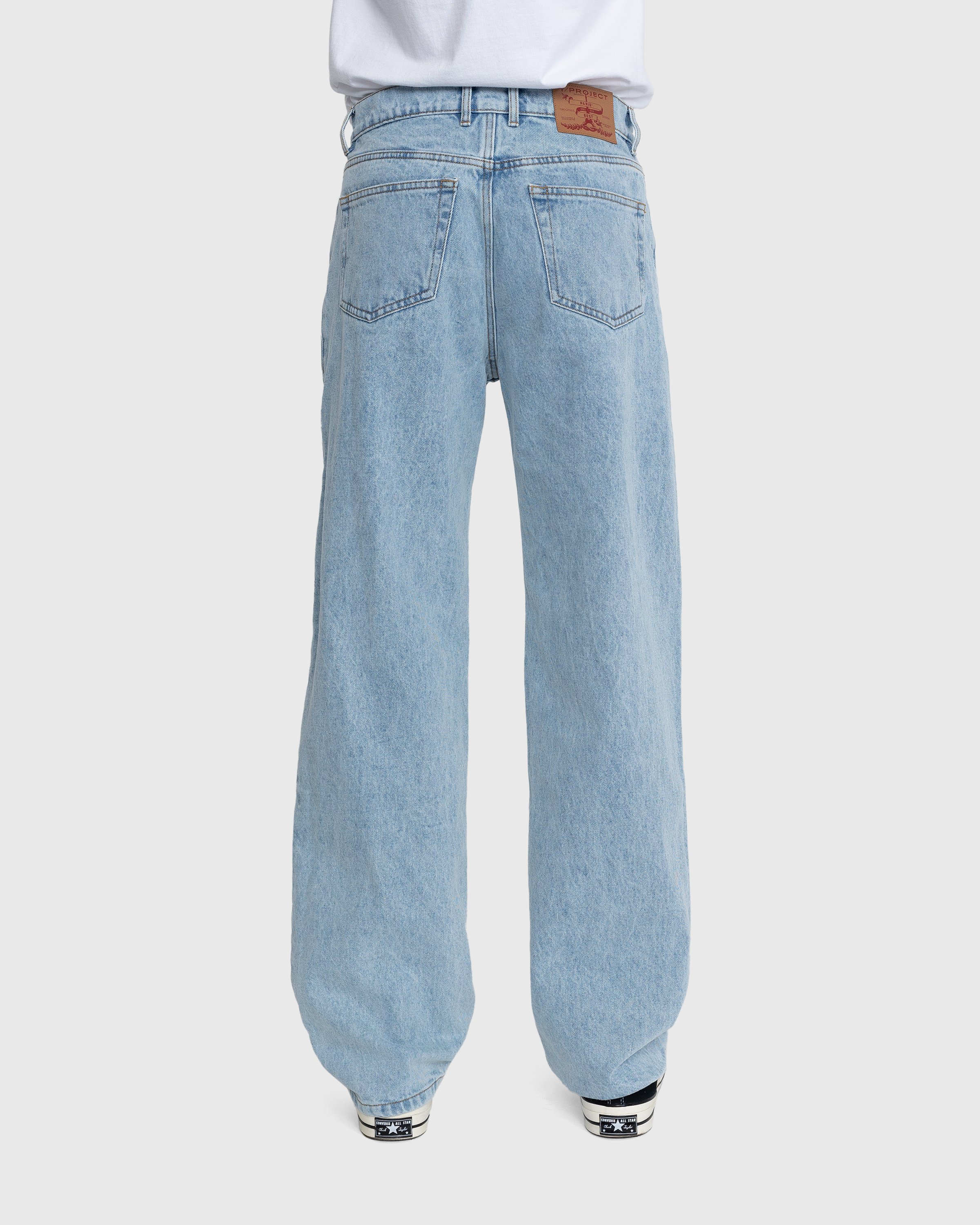 Y/Project - Pinched Logo Jeans Blue - Clothing - Blue - Image 4