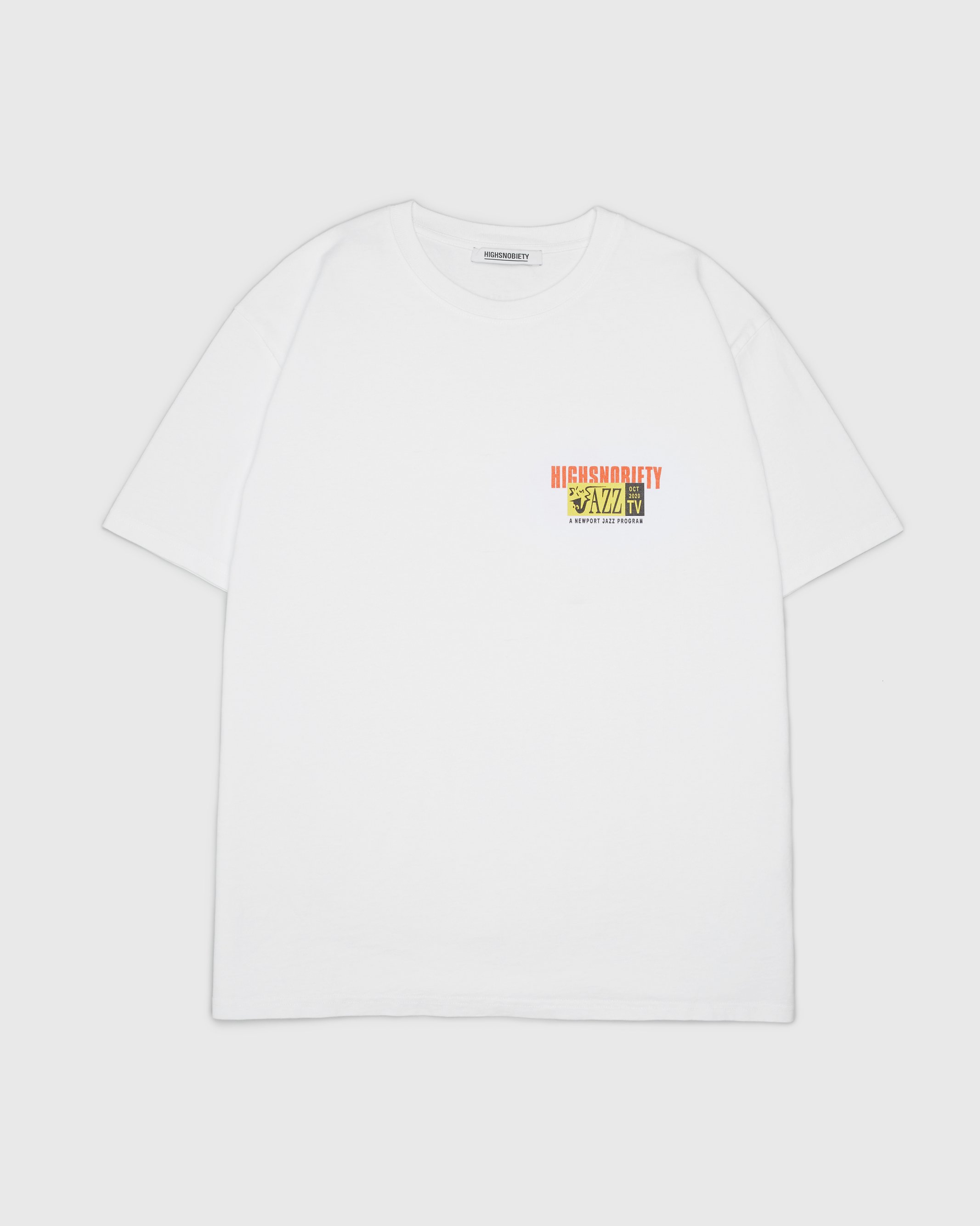 Highsnobiety - Newport Jazz Logo T-Shirt White - Clothing - White - Image 2