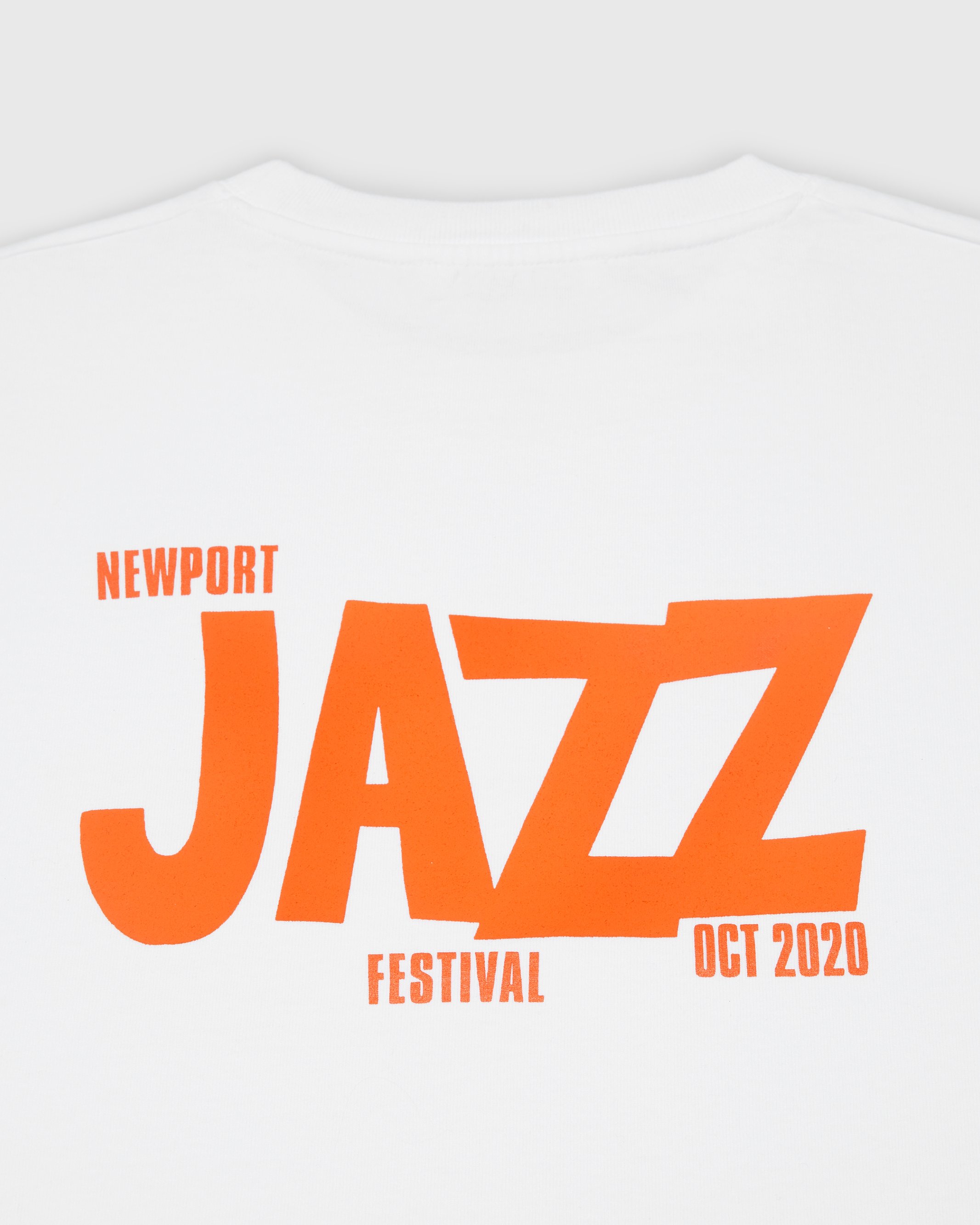 Highsnobiety - Newport Jazz Logo T-Shirt White - Clothing - White - Image 3