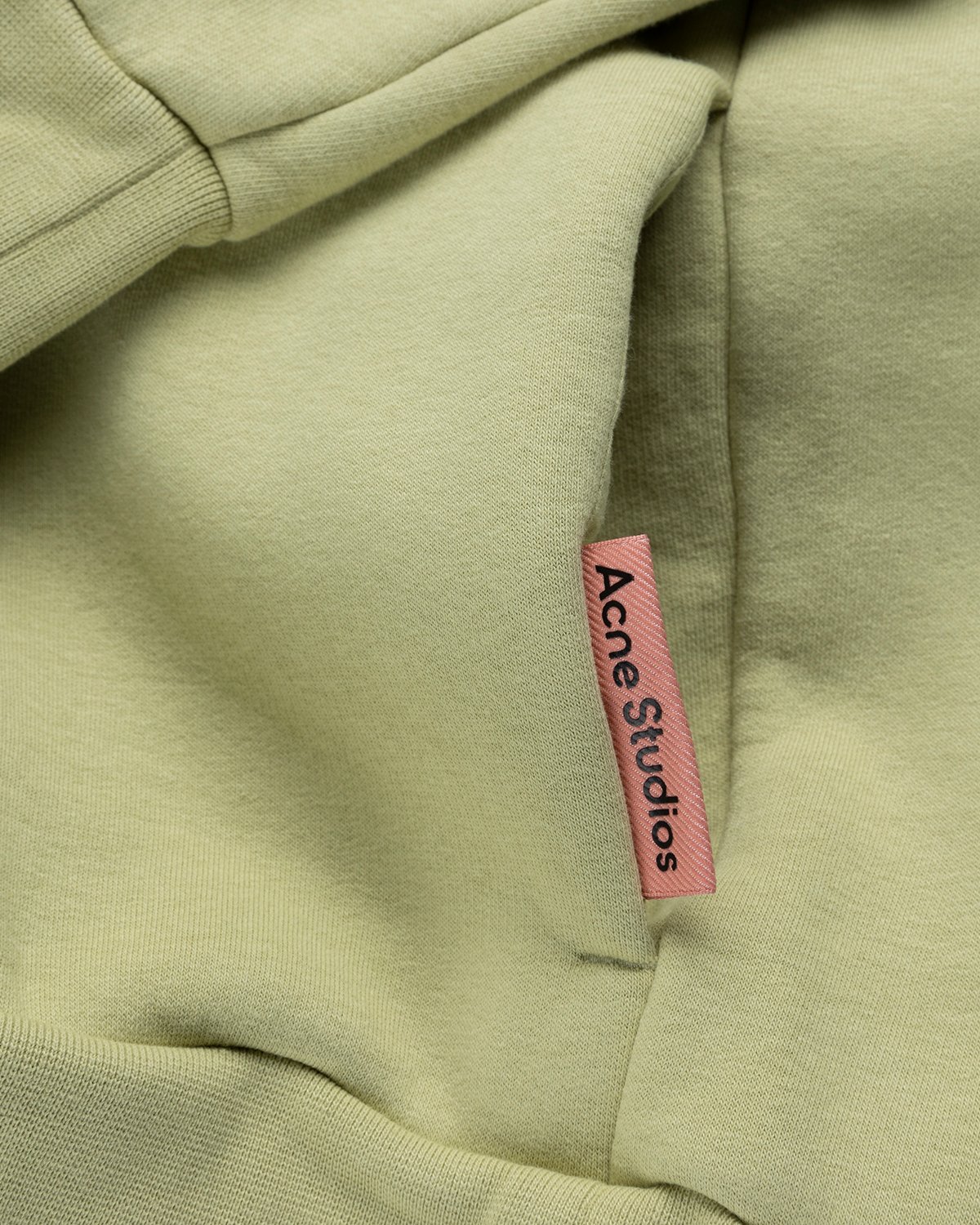 Acne Studios - Midweight Fleece Hooded Sweatshirt Pale Green - Clothing - Green - Image 4