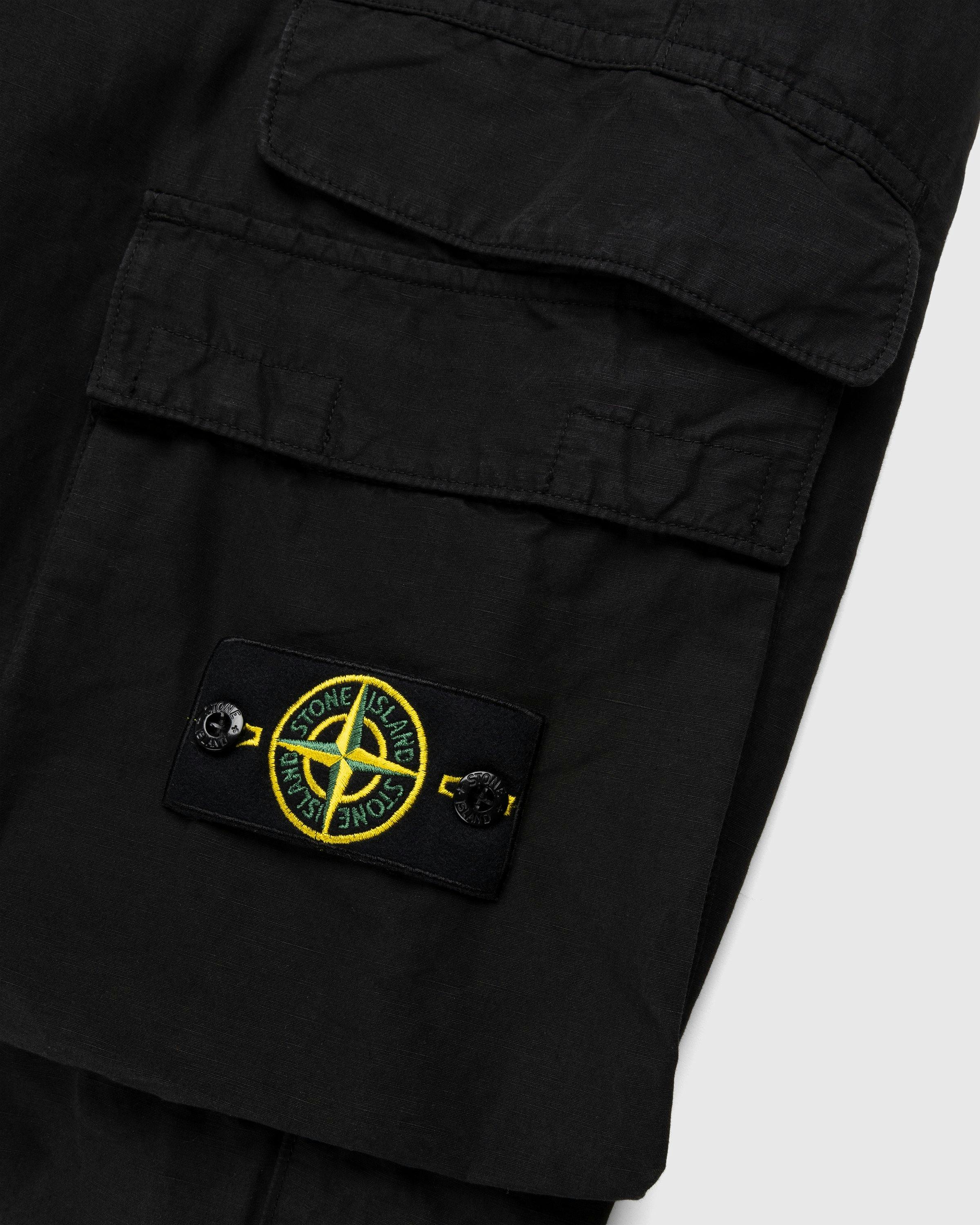 Stone Island - 31706 Garment-Dyed Cargo Pants Black - Clothing - Black - Image 4