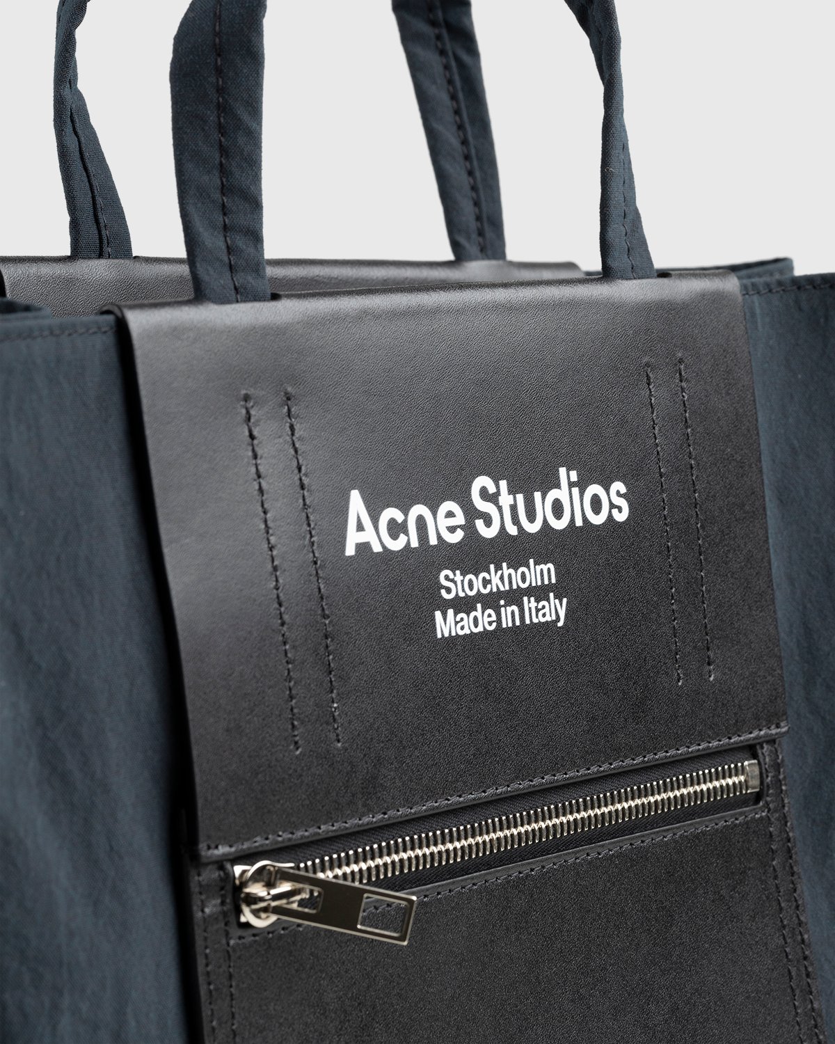 Acne Studios - Medium Nylon Tote Bag Black - Accessories - Black - Image 4