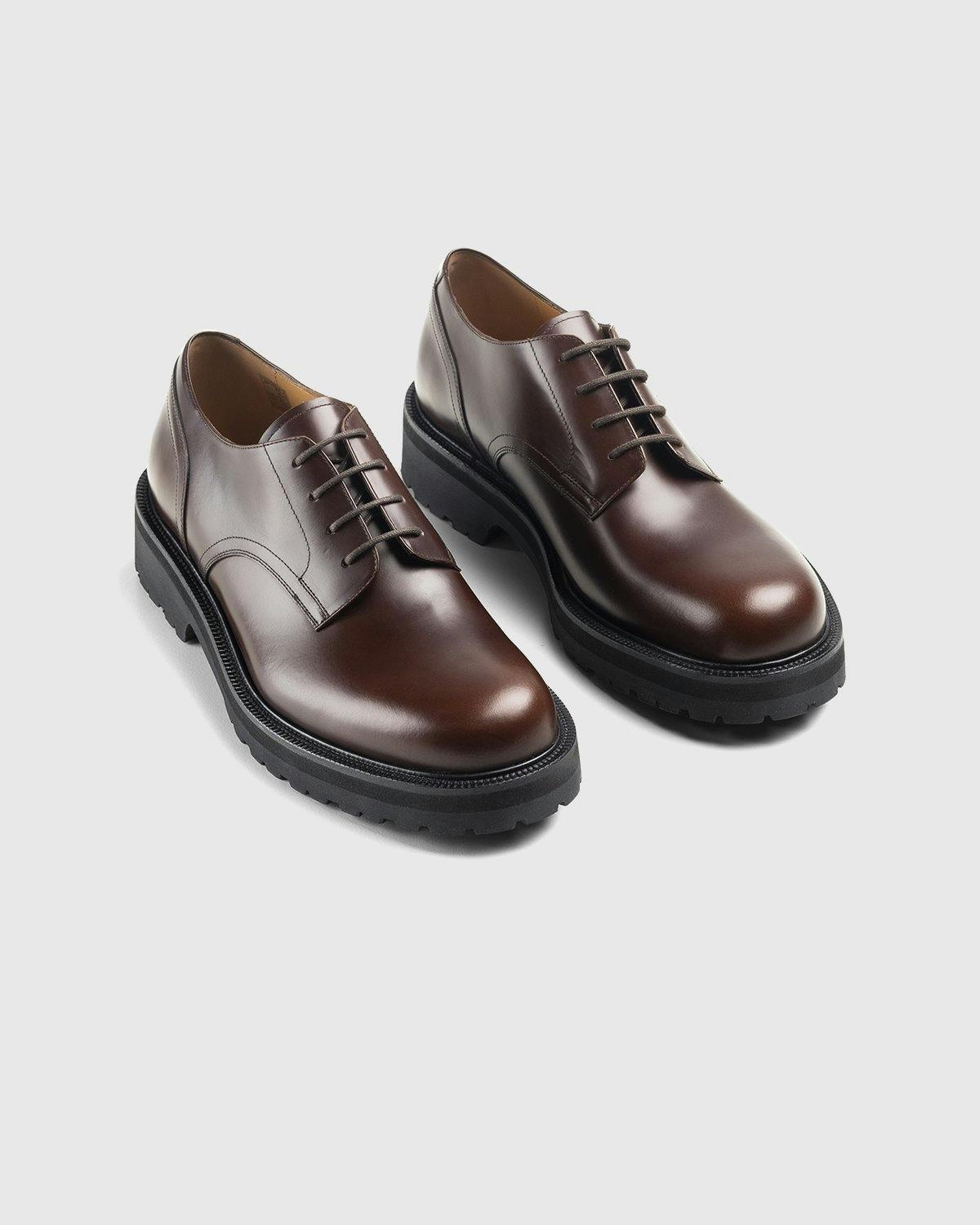 Dries van Noten - Leather Lace-Up Derby Shoes Brown - Footwear - Brown - Image 3