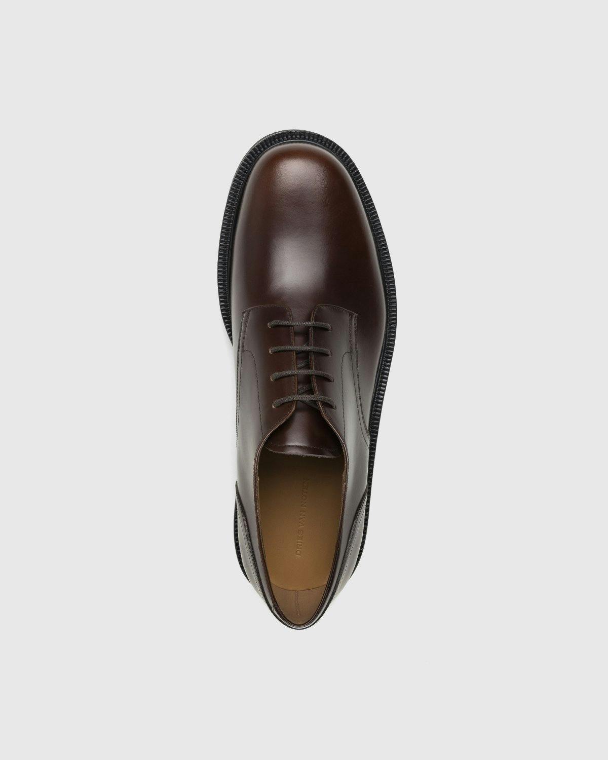 Dries van Noten - Leather Lace-Up Derby Shoes Brown - Footwear - Brown - Image 5