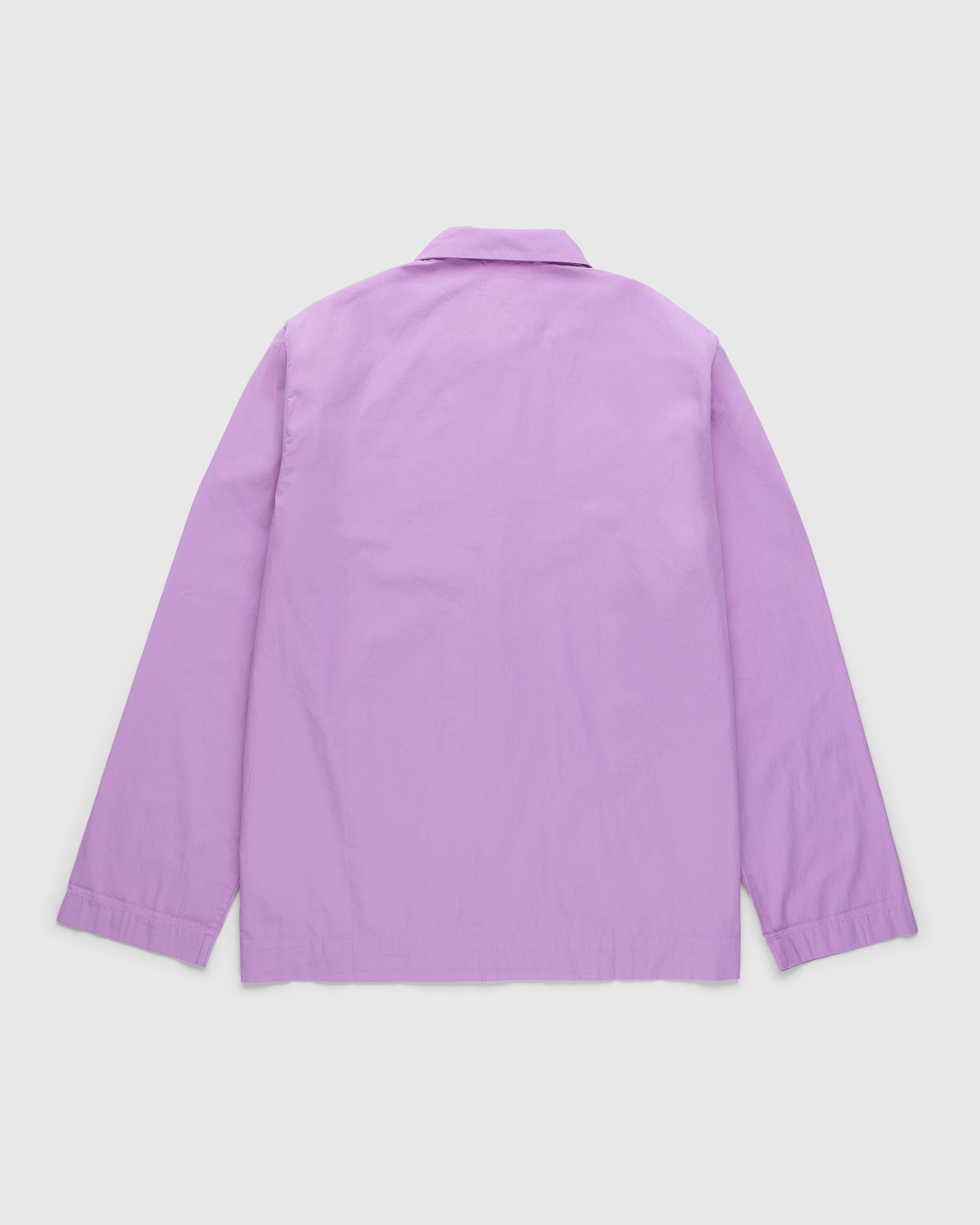 Tekla - Cotton Poplin Pyjamas Shirt Purple Pink - Clothing - Pink - Image 2