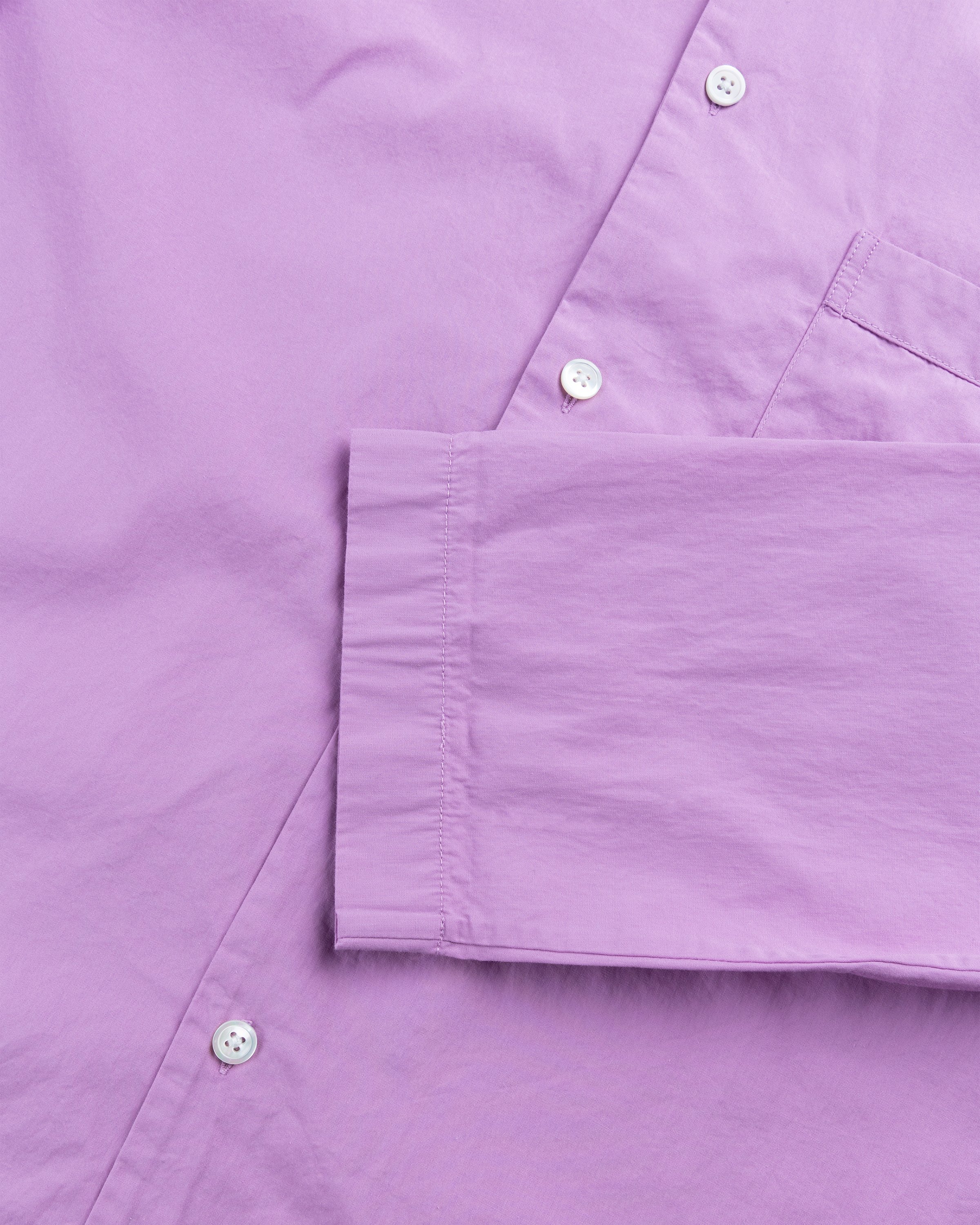 Tekla - Cotton Poplin Pyjamas Shirt Purple Pink - Clothing - Pink - Image 5