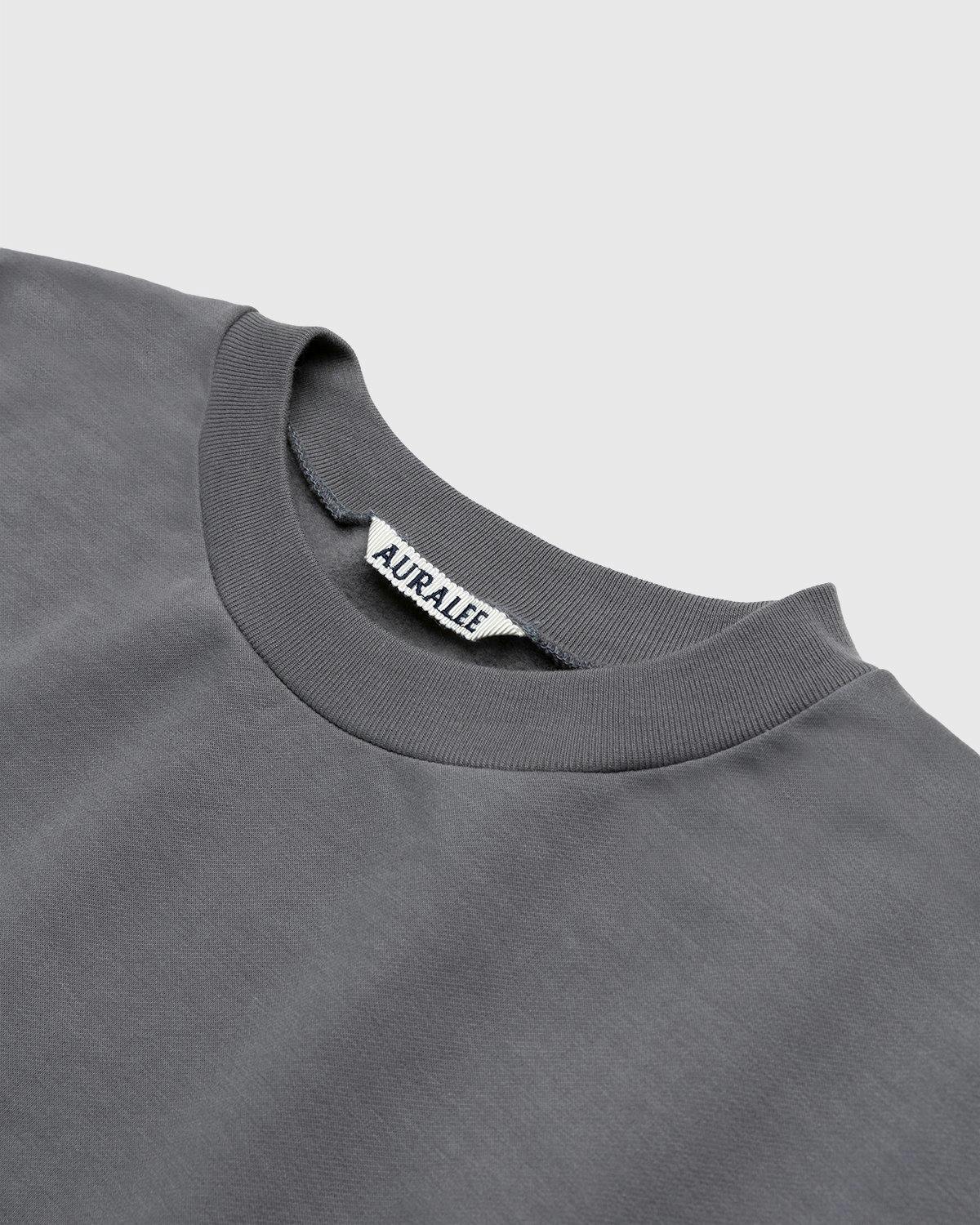 Auralee - Knitted Cotton Crew Grey - Clothing - Grey - Image 3