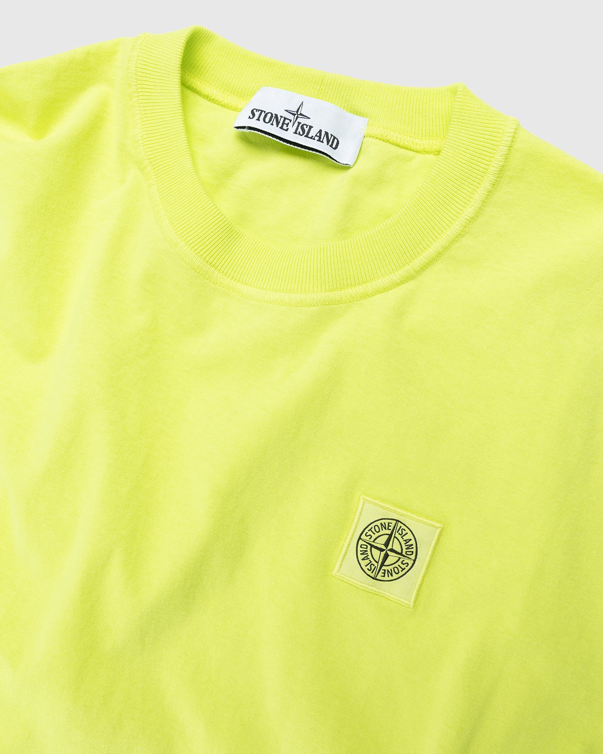 Stone Island - 23757 Garment-Dyed Fissato T-Shirt Lemon - Clothing - Yellow - Image 4