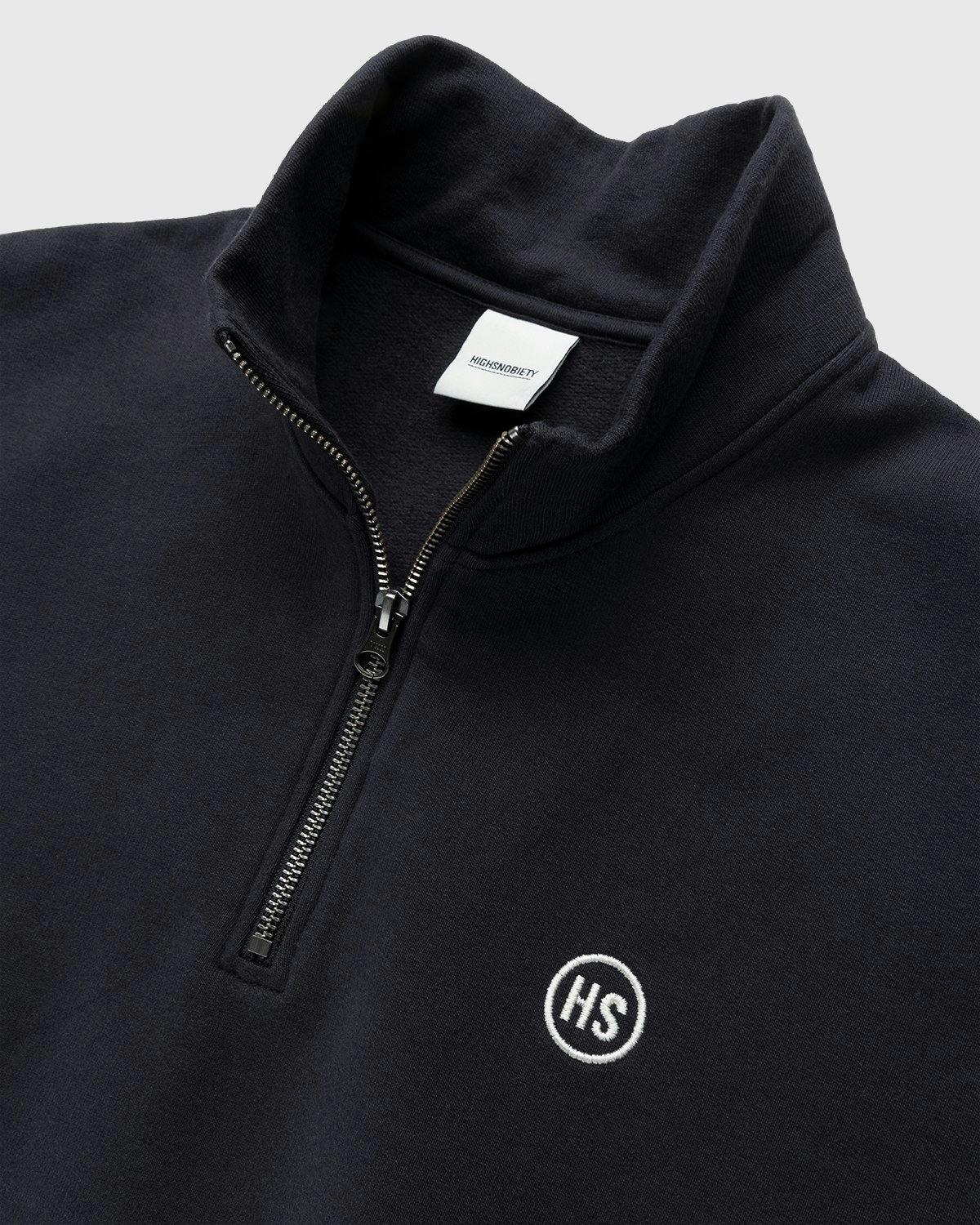 Highsnobiety - Zip Mock Neck Staples Fleece Black - Clothing - Black - Image 4