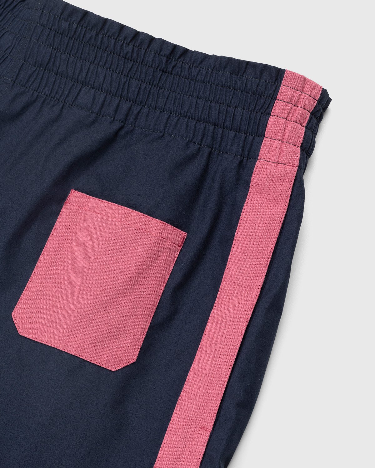 Acne Studios - Elastic Waist Contrast Shorts Navy - Clothing - Blue - Image 4