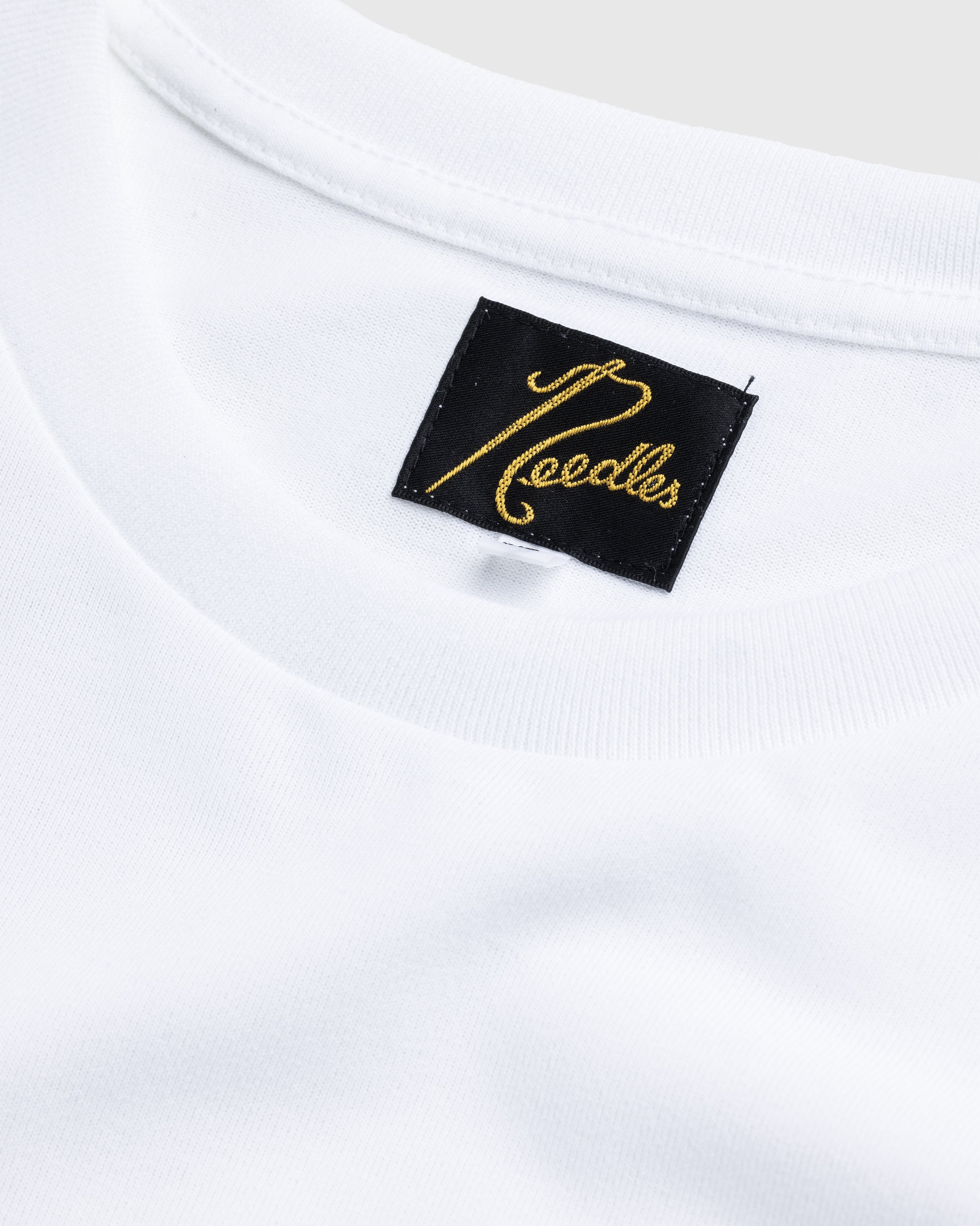 Needles - L/S Crew Neck Tee - Poly Jersey - Clothing - White - Image 7