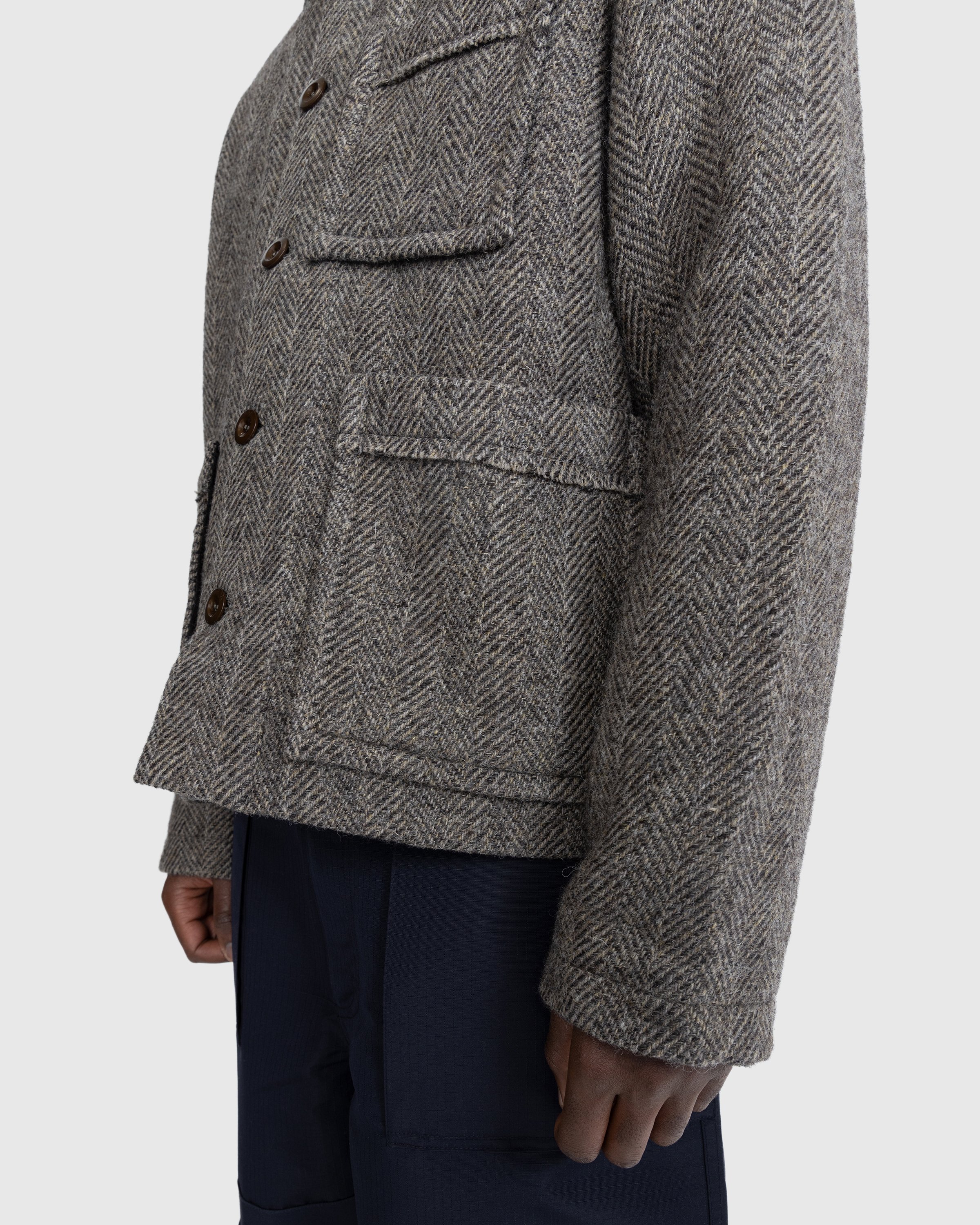 Acne Studios - Herringbone Jacket Grey Melange - Clothing - Grey - Image 5