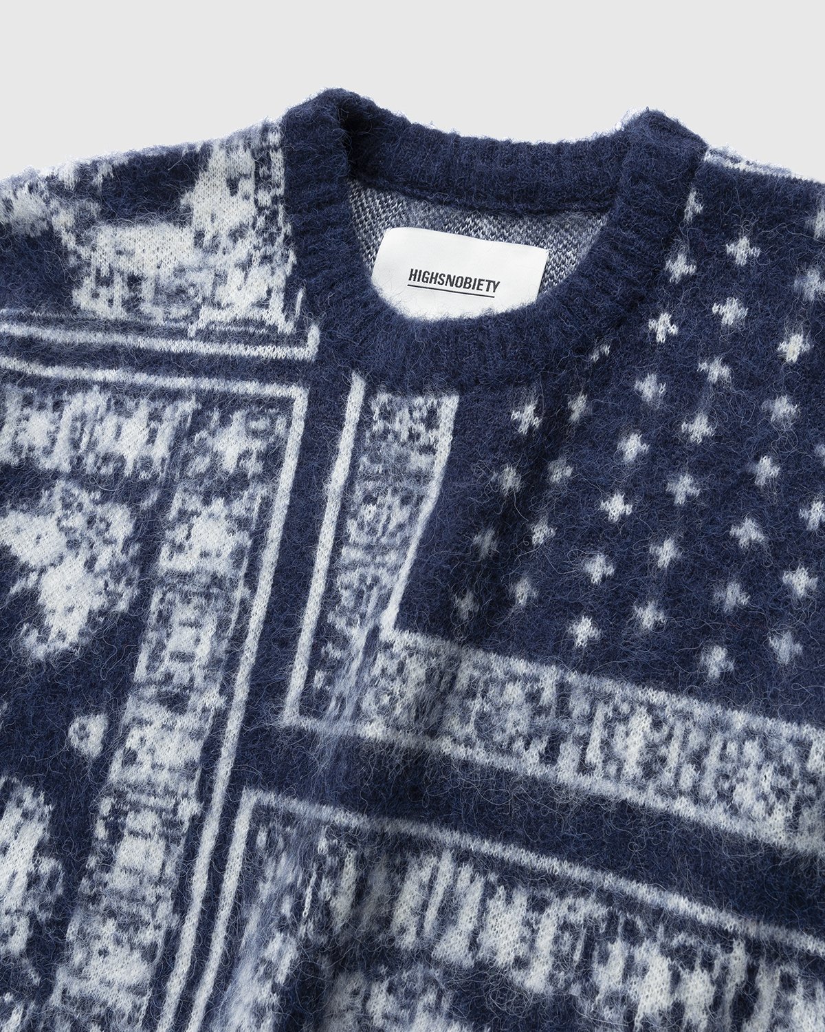 Highsnobiety - Bandana Alpaca Sweater Blue - Clothing - Blue - Image 3