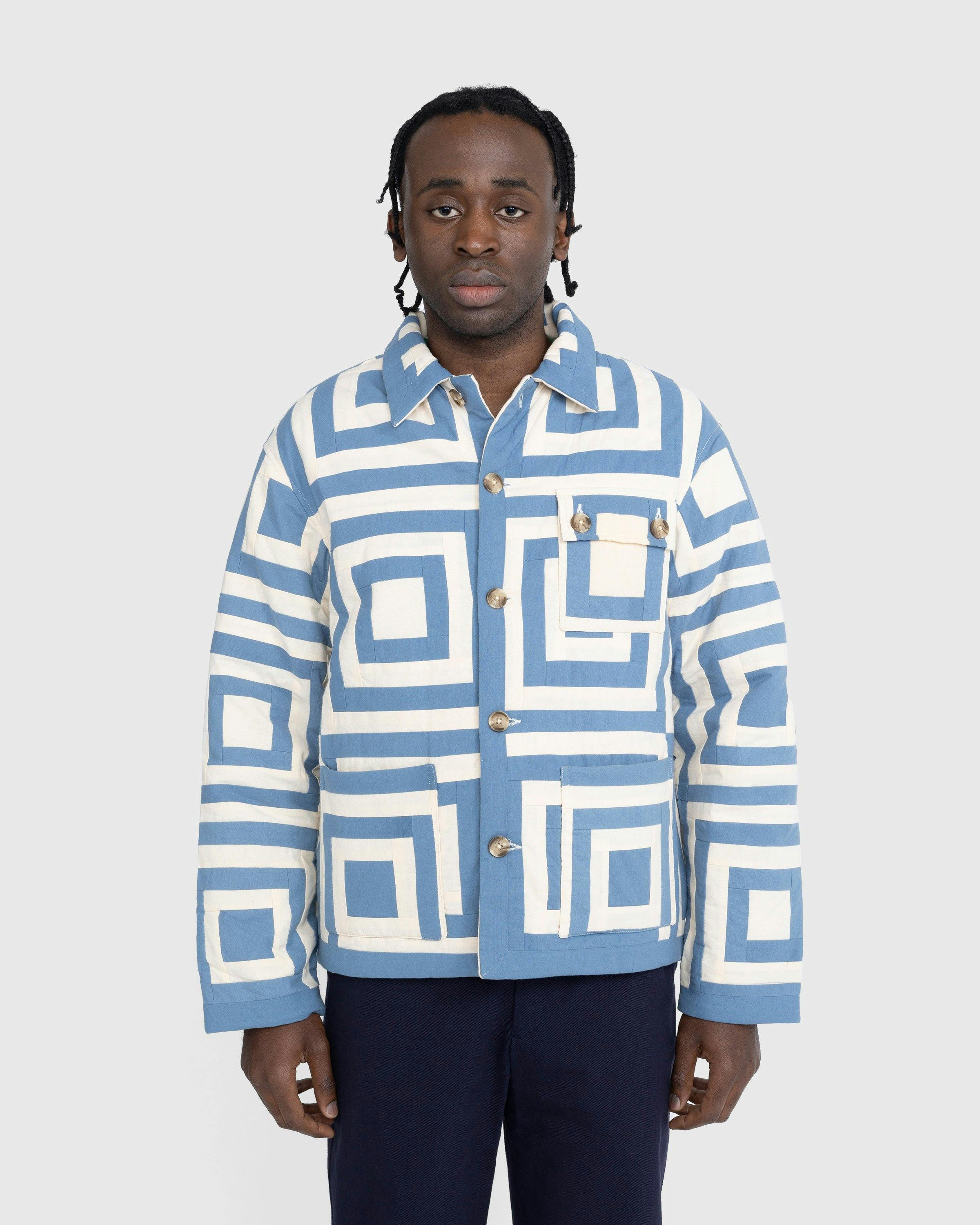 Bode - White House Steps Quilt Jacket Blue - Clothing - Blue - Image 2