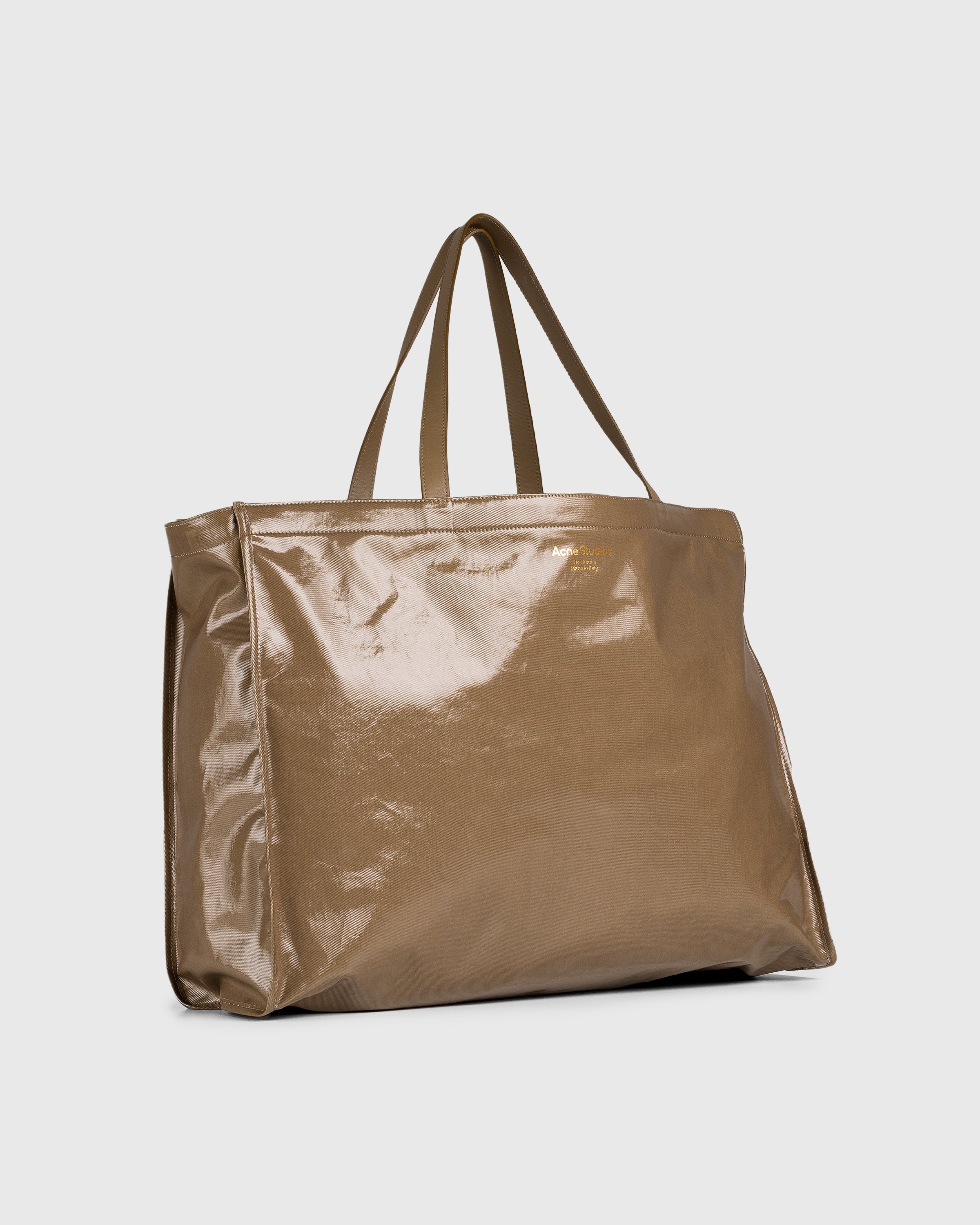 Acne Studios - Oilcloth Tote Bag Hunter Green - Accessories - Brown - Image 3