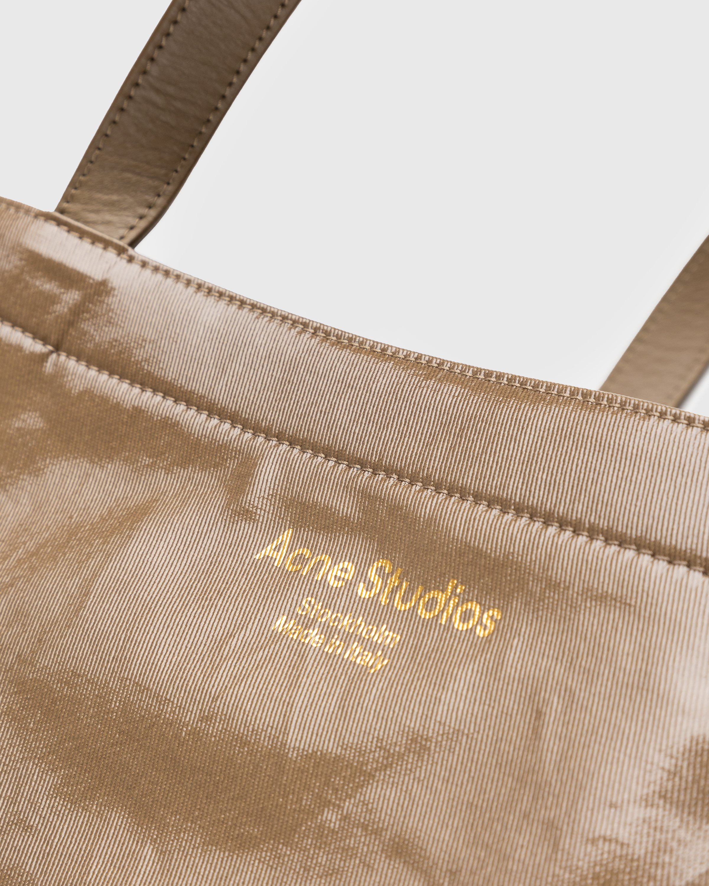 Acne Studios - Oilcloth Tote Bag Hunter Green - Accessories - Brown - Image 4