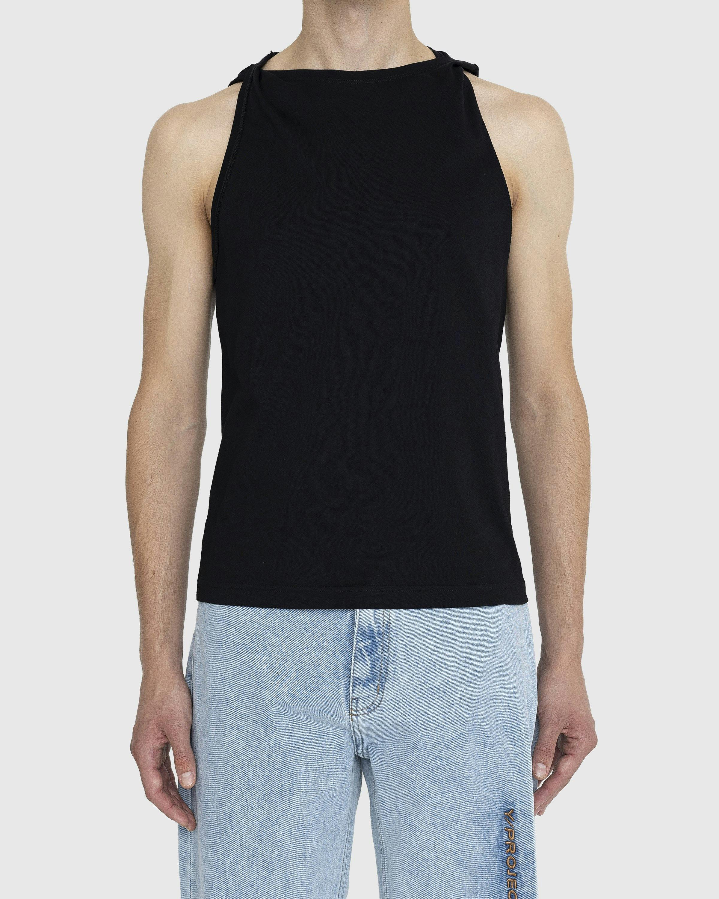 Y/Project - Twisted Shoulder Tank Top Black - Clothing - Black - Image 2