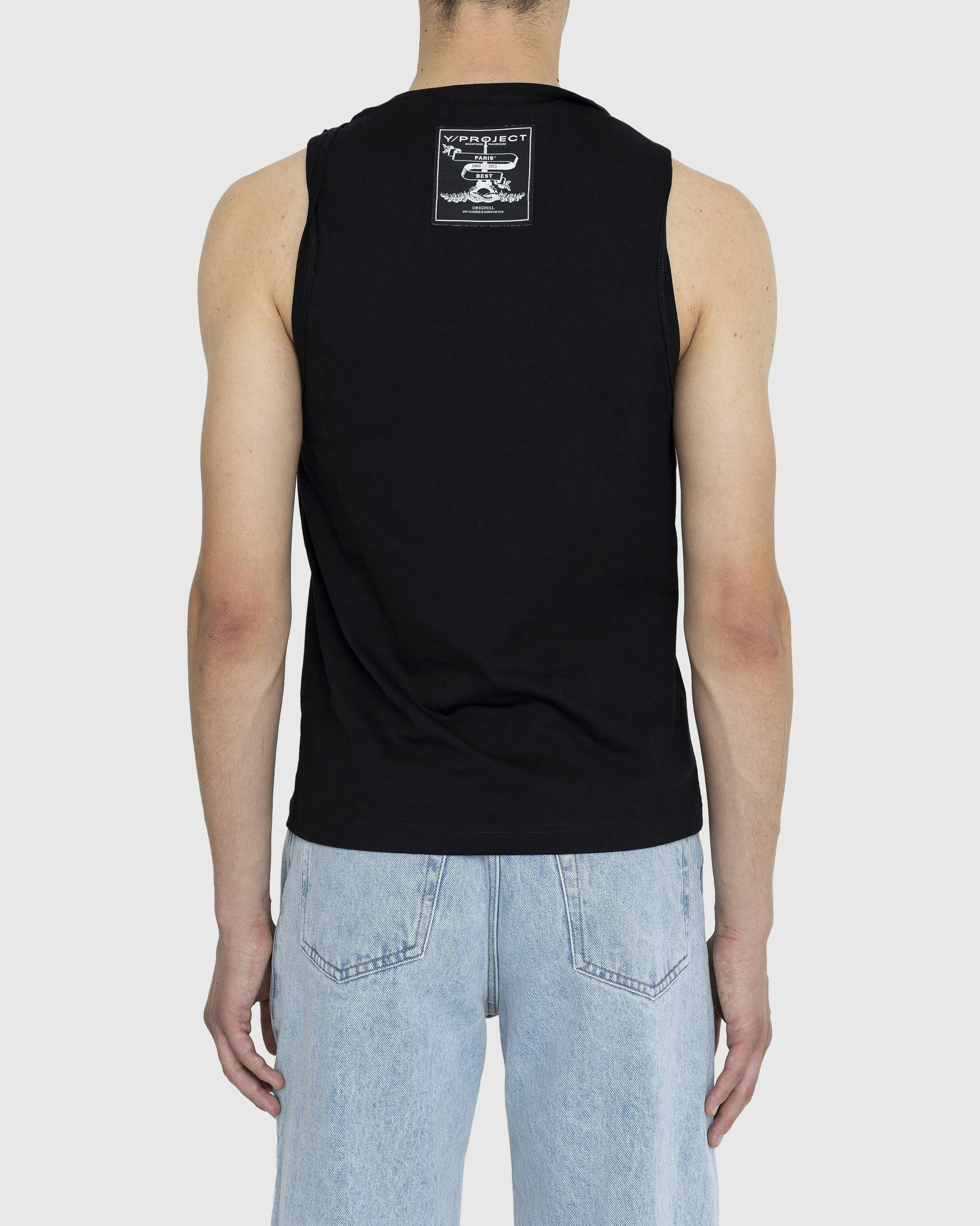 Y/Project - Twisted Shoulder Tank Top Black - Clothing - Black - Image 3