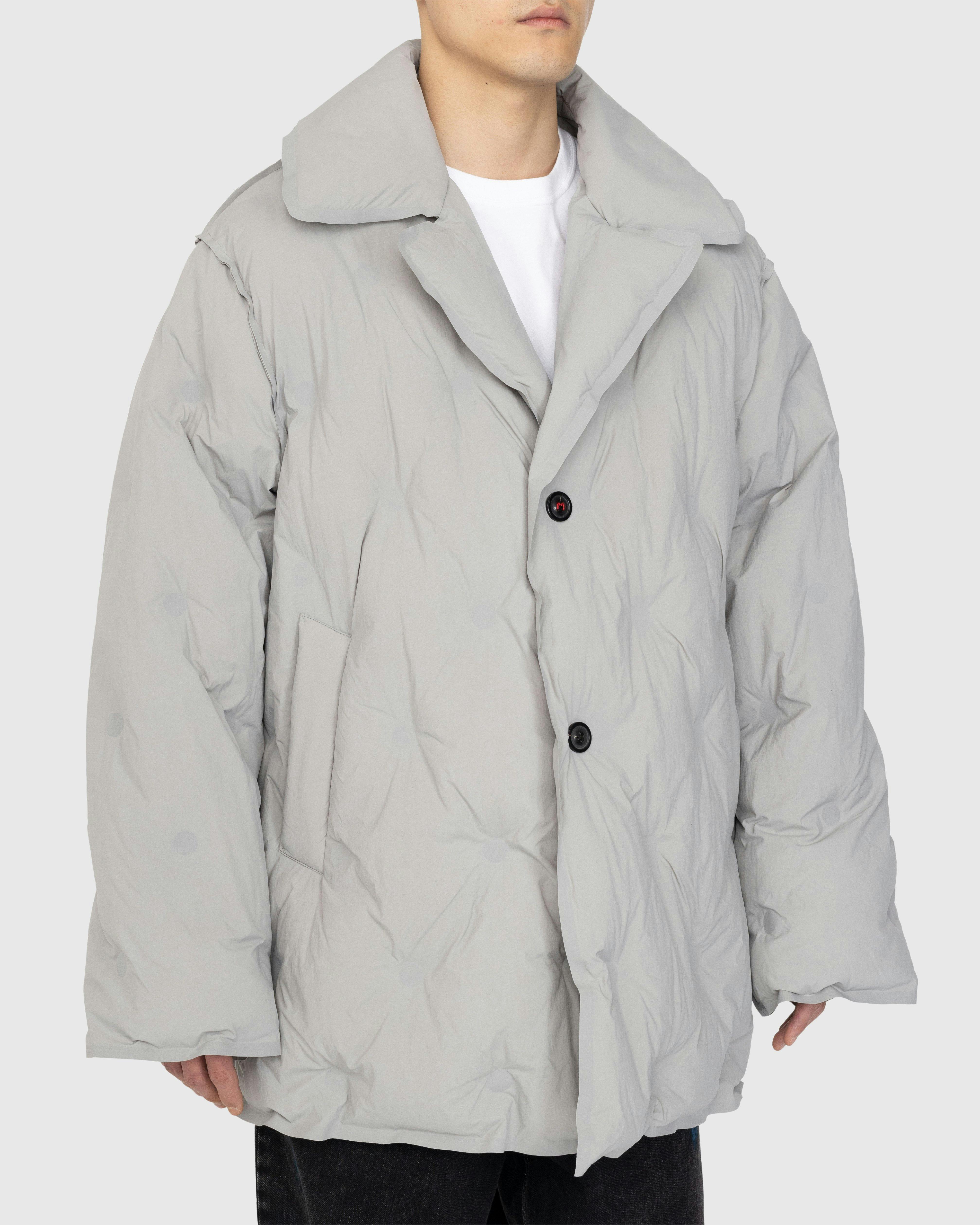 Maison Margiela - Recycled Nylon Padded Coat Pearl Grey - Clothing - Grey - Image 3