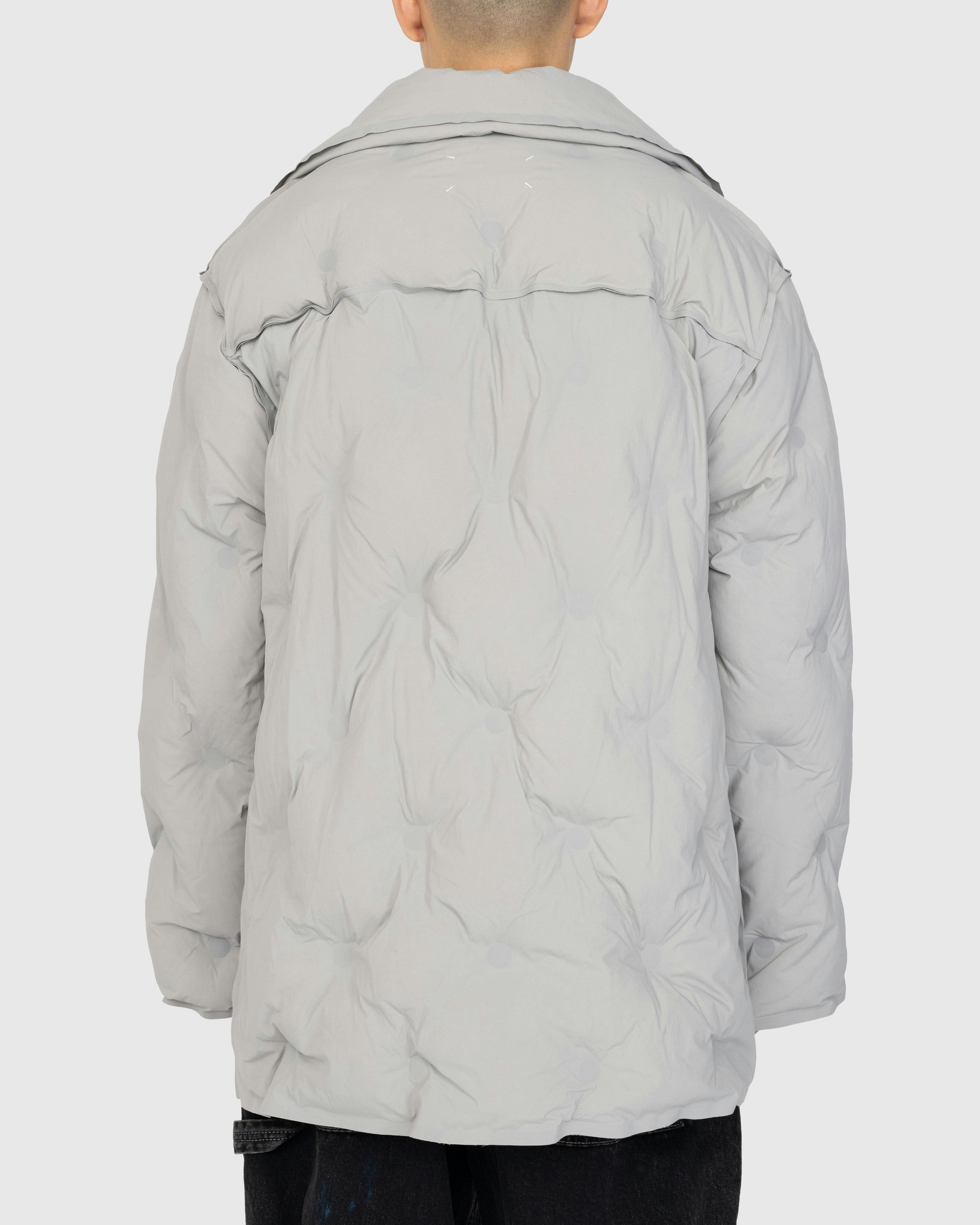 Maison Margiela - Recycled Nylon Padded Coat Pearl Grey - Clothing - Grey - Image 4