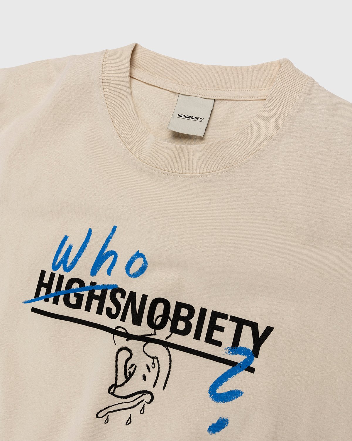 Simon Fujiwara x Highsnobiety - Who The Baer Logo T-Shirt Eggsehll - Clothing - Beige - Image 4