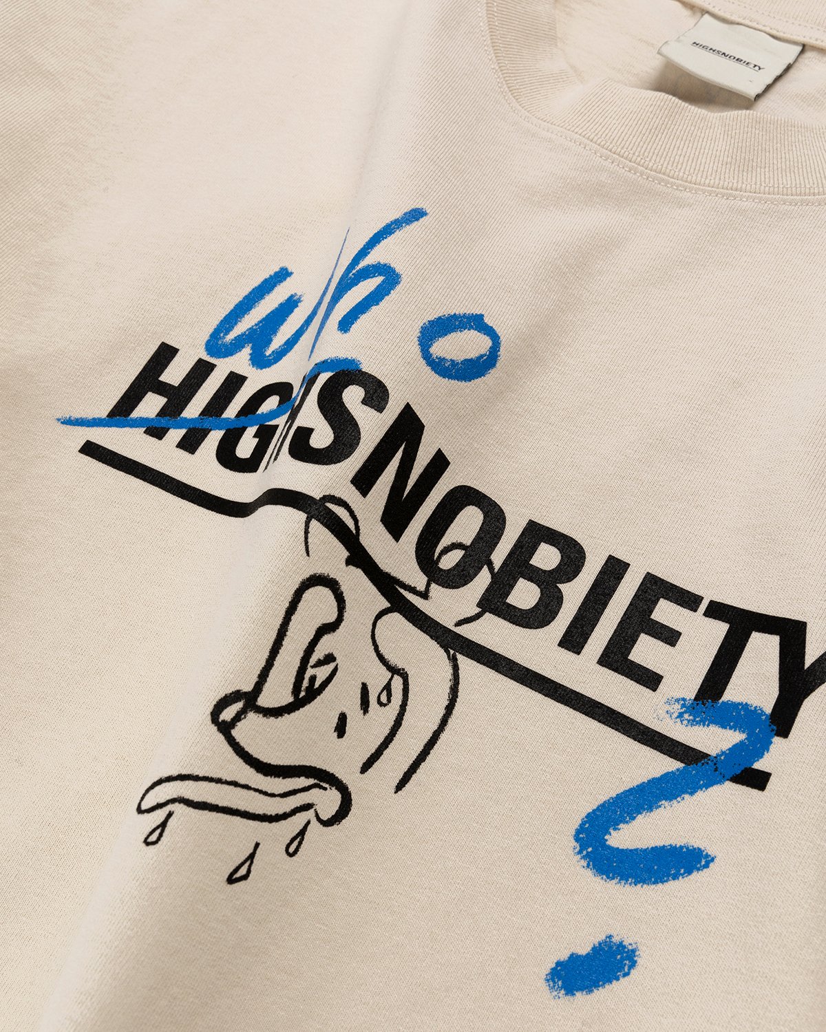 Simon Fujiwara x Highsnobiety - Who The Baer Logo T-Shirt Eggsehll - Clothing - Beige - Image 5