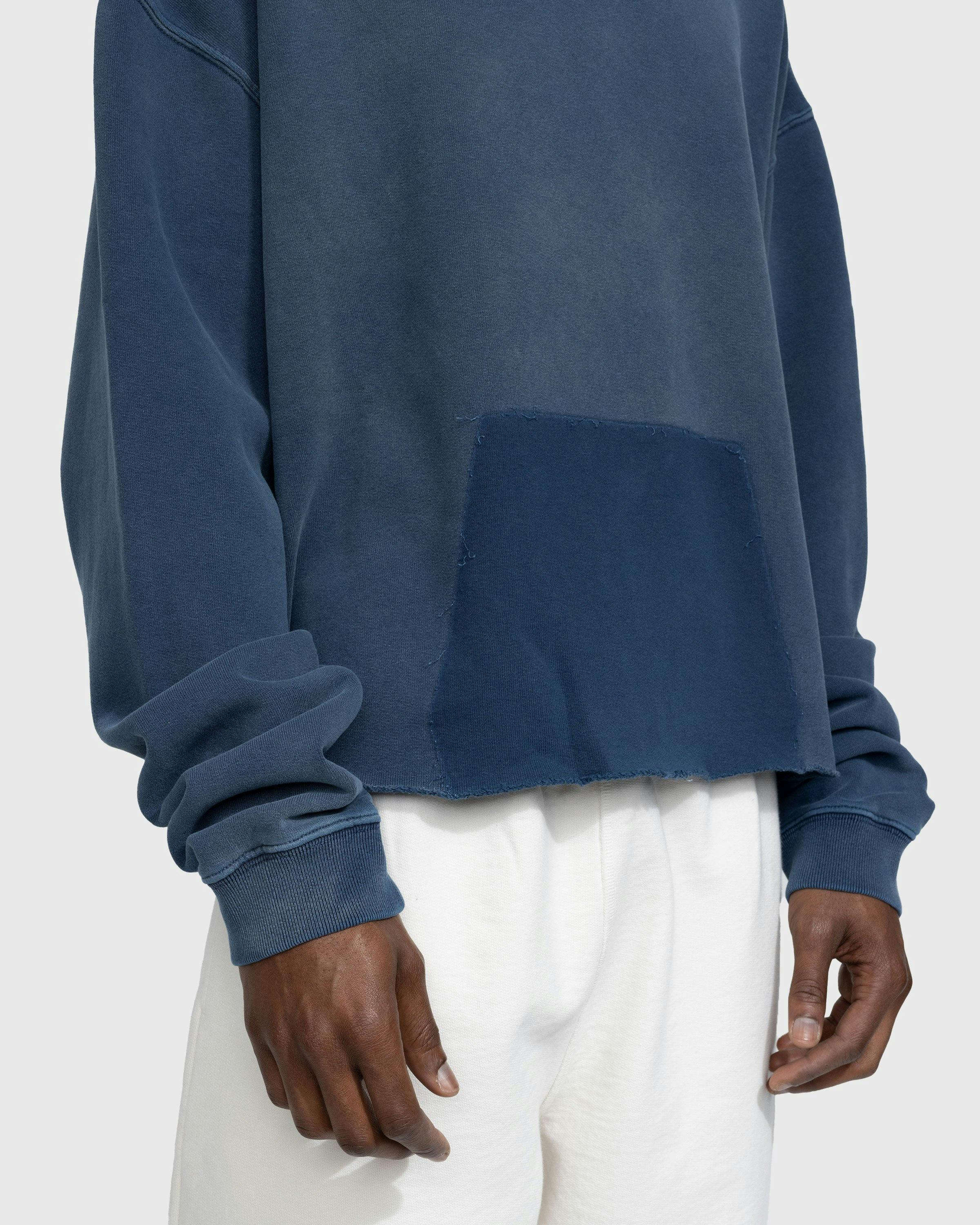 Maison Margiela - Organic Cotton Logo Hoodie Blue - Clothing - Blue - Image 4