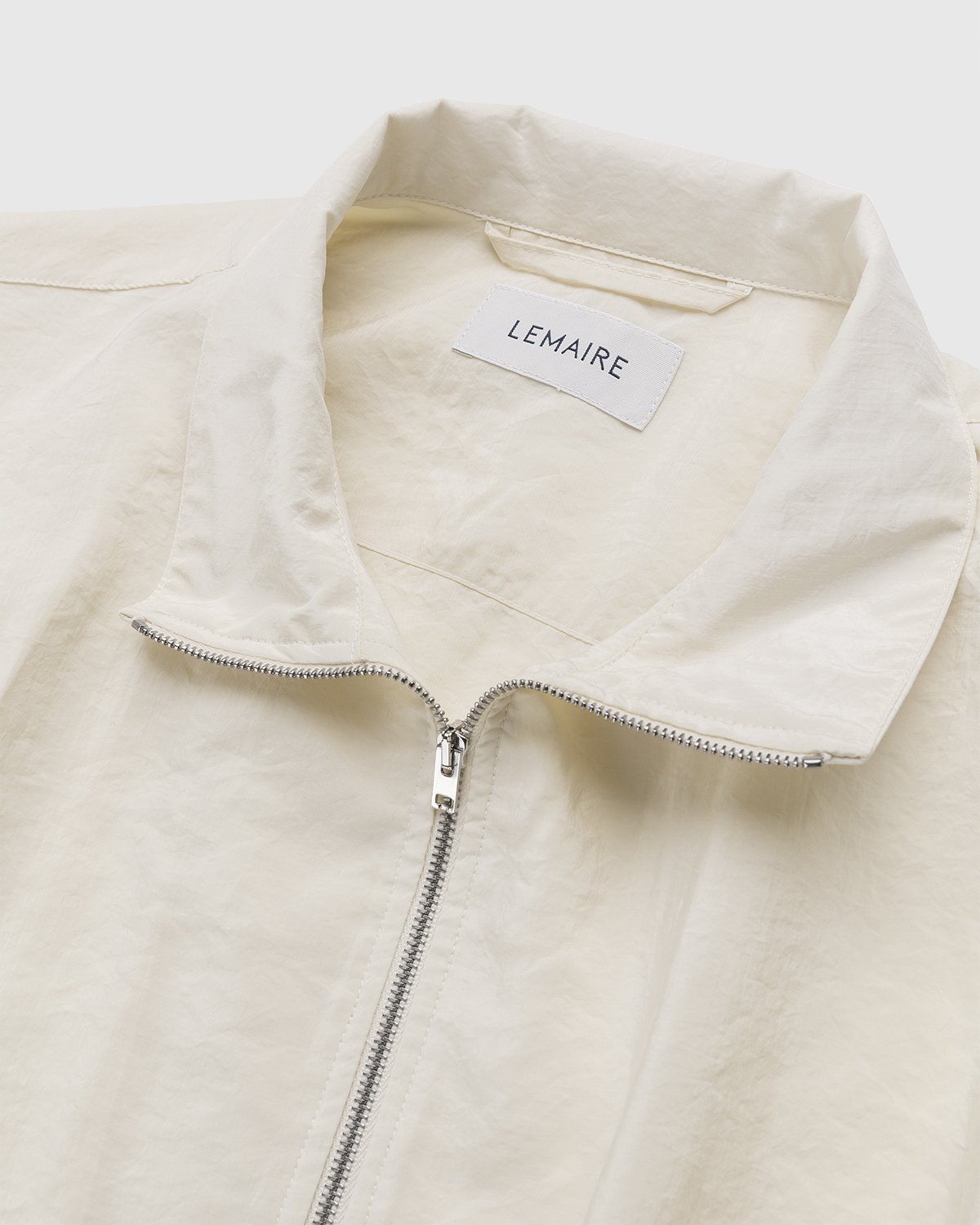 Lemaire - Dry Silk Shirt Blouson Off White - Clothing - Beige - Image 4