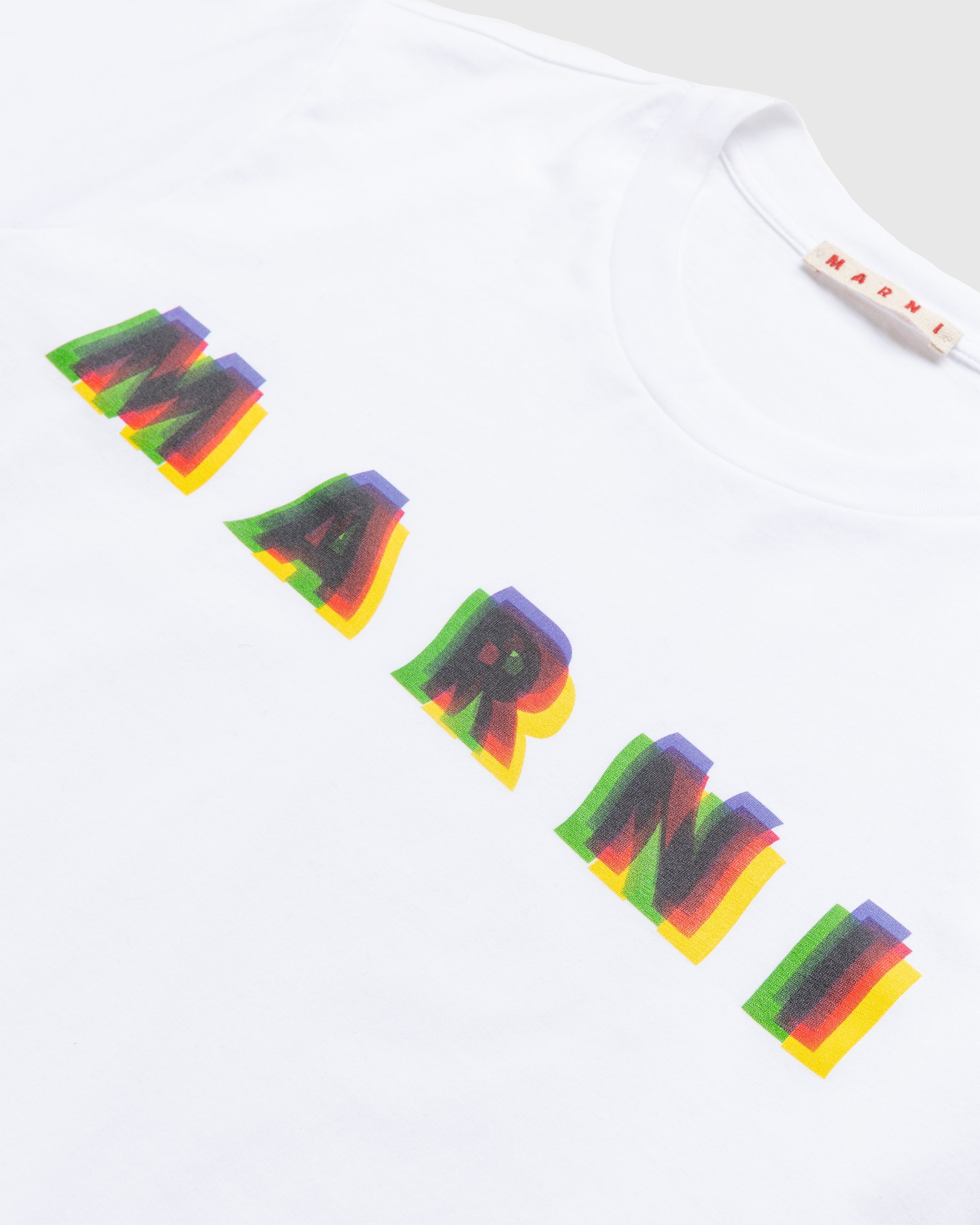 Marni - Logo Print T-Shirt Lily White - Clothing - White - Image 4